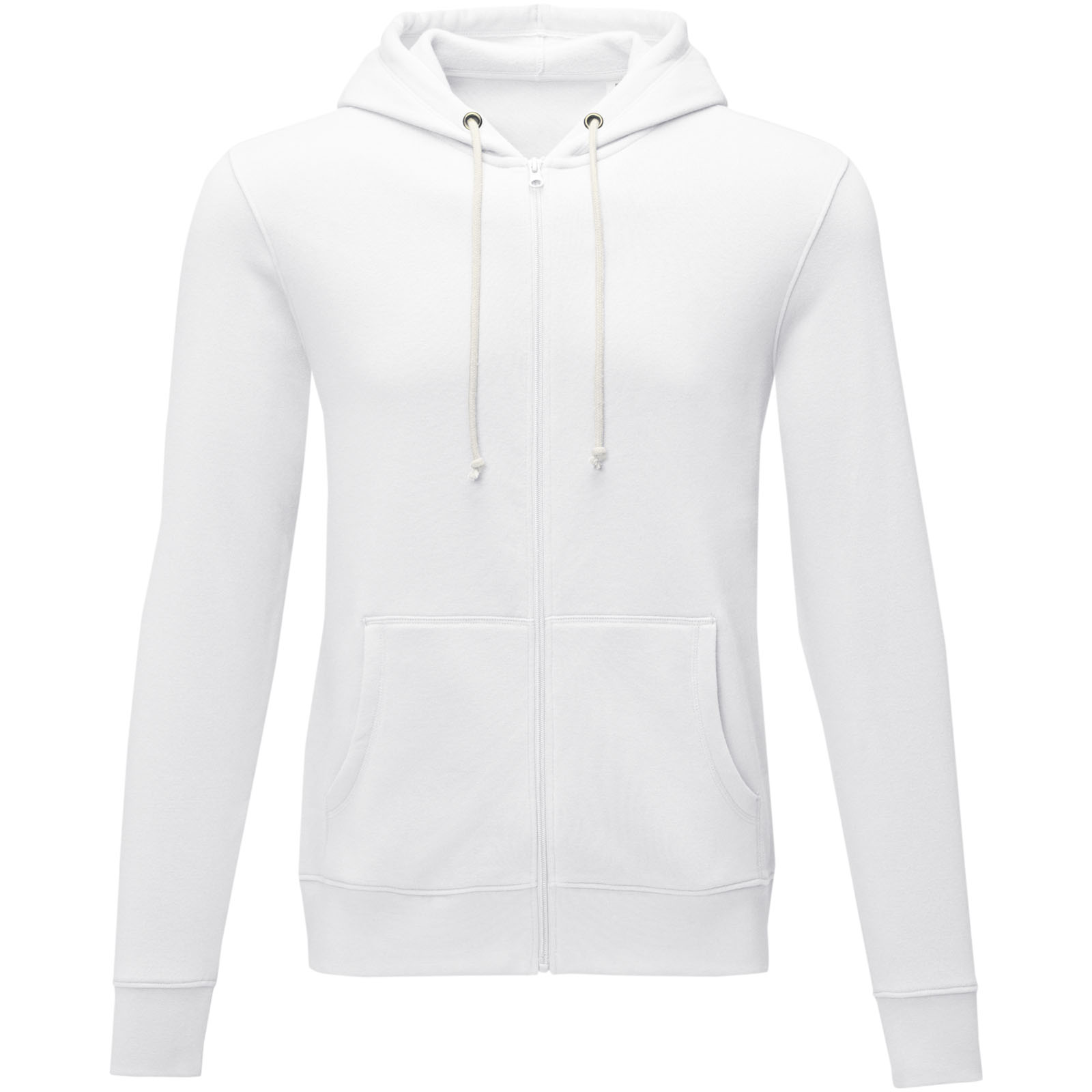 Charon 240 g/m² Herren Kapuzenpullover mit Reißverschluss weiss