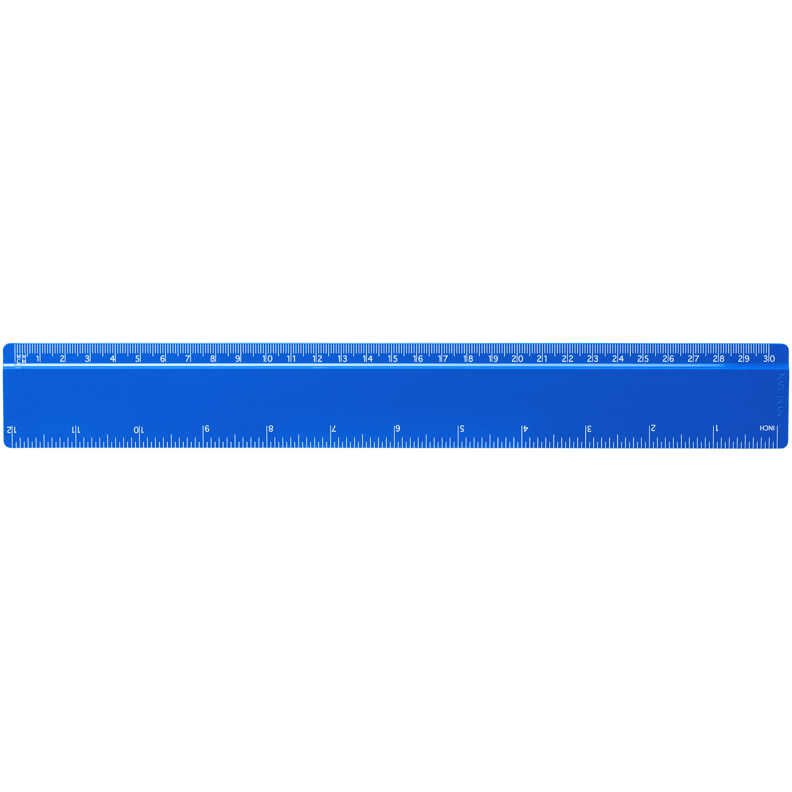 Refari 30 cm Lineal aus recyceltem Kunststoff blau