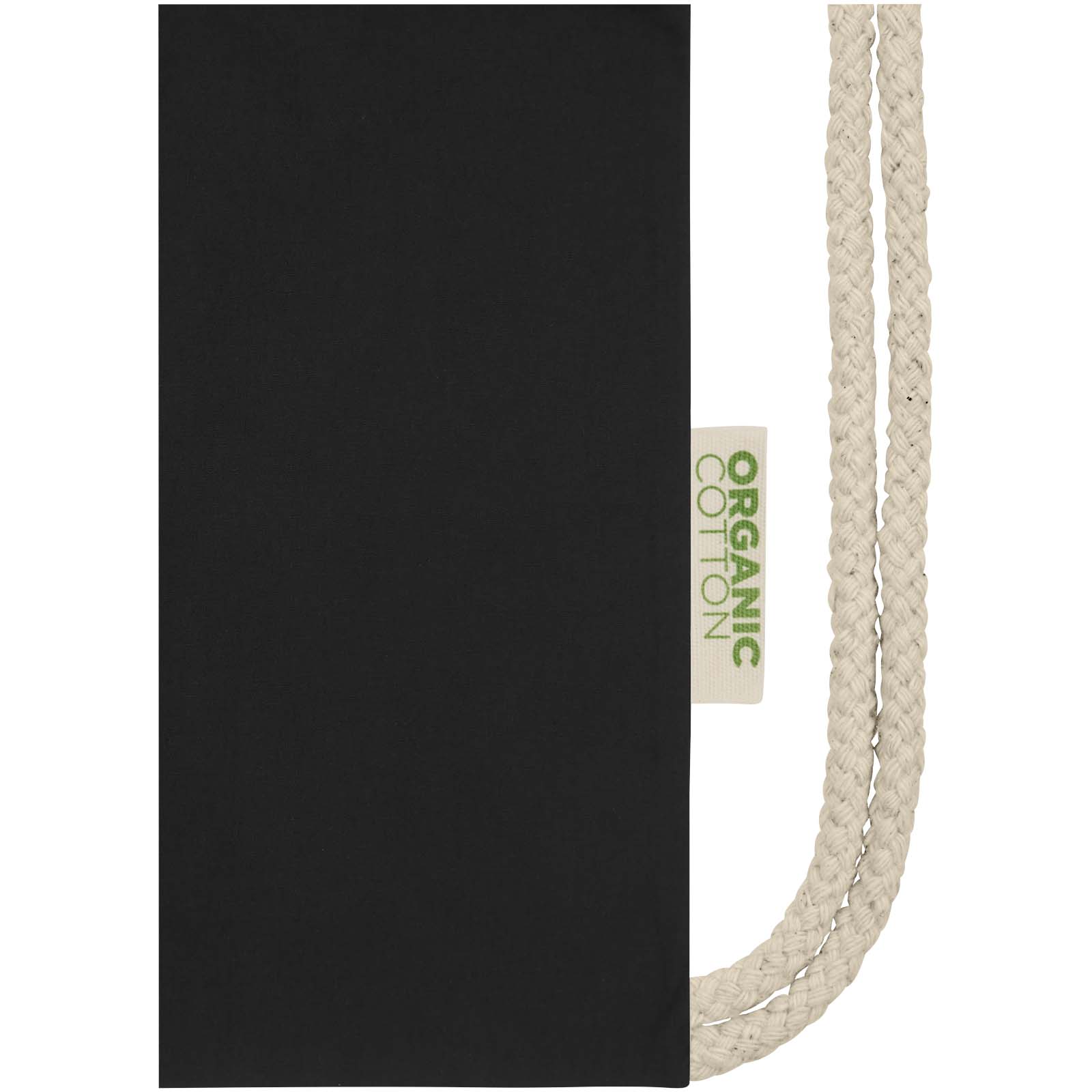 Orissa 140 g/m² Turnbeutel aus Bio-Baumwolle 5L schwarz