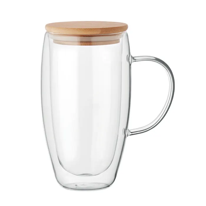 Doppelwandiger Glasbecher 450ml