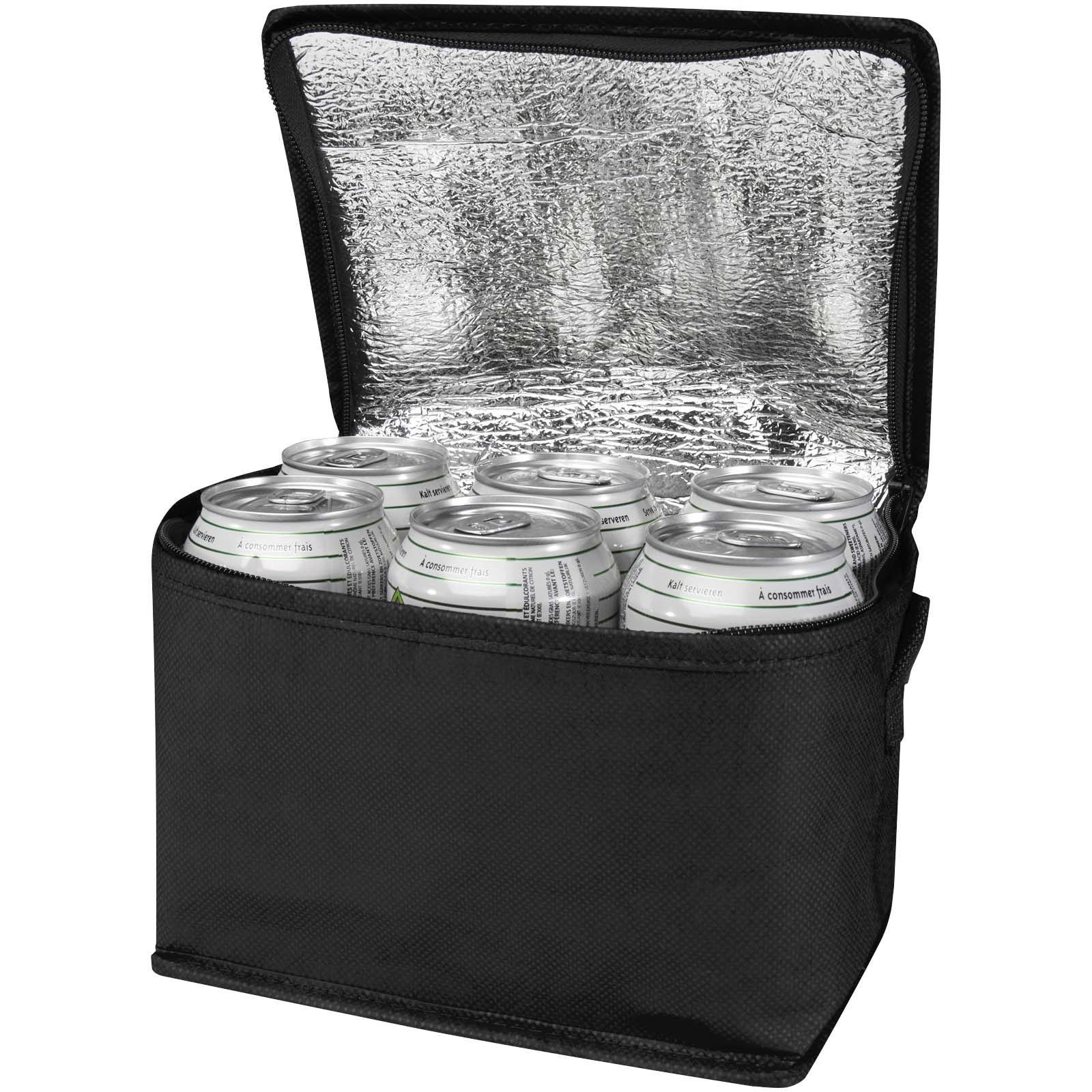 Spectrum Kühltasche aus recyceltem GRS Non Woven für 6 Dosen 4 L schwarz