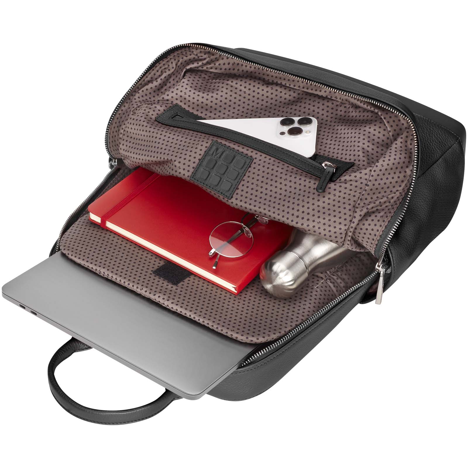 Moleskine Classic Rucksack aus Leder schwarz
