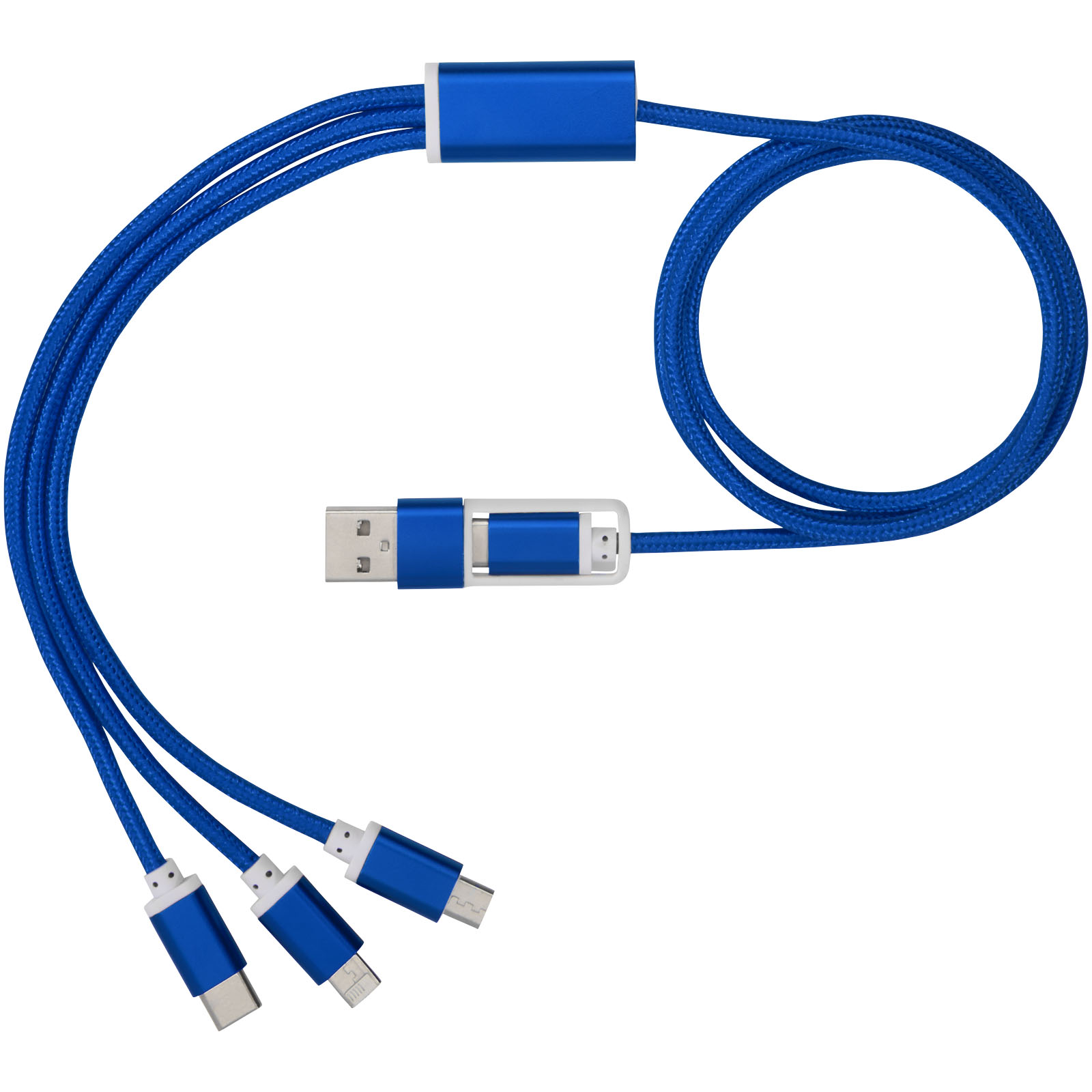 Versatile 5-in-1-Ladekabel royalblau