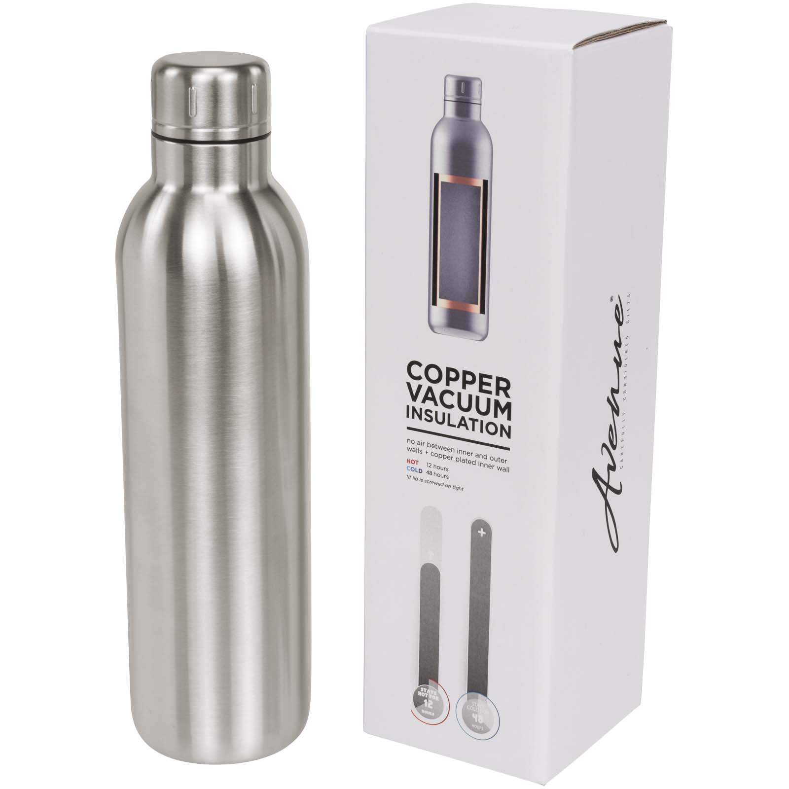 Odin 510 ml Kupfer-Vakuum Isolierflasche silber