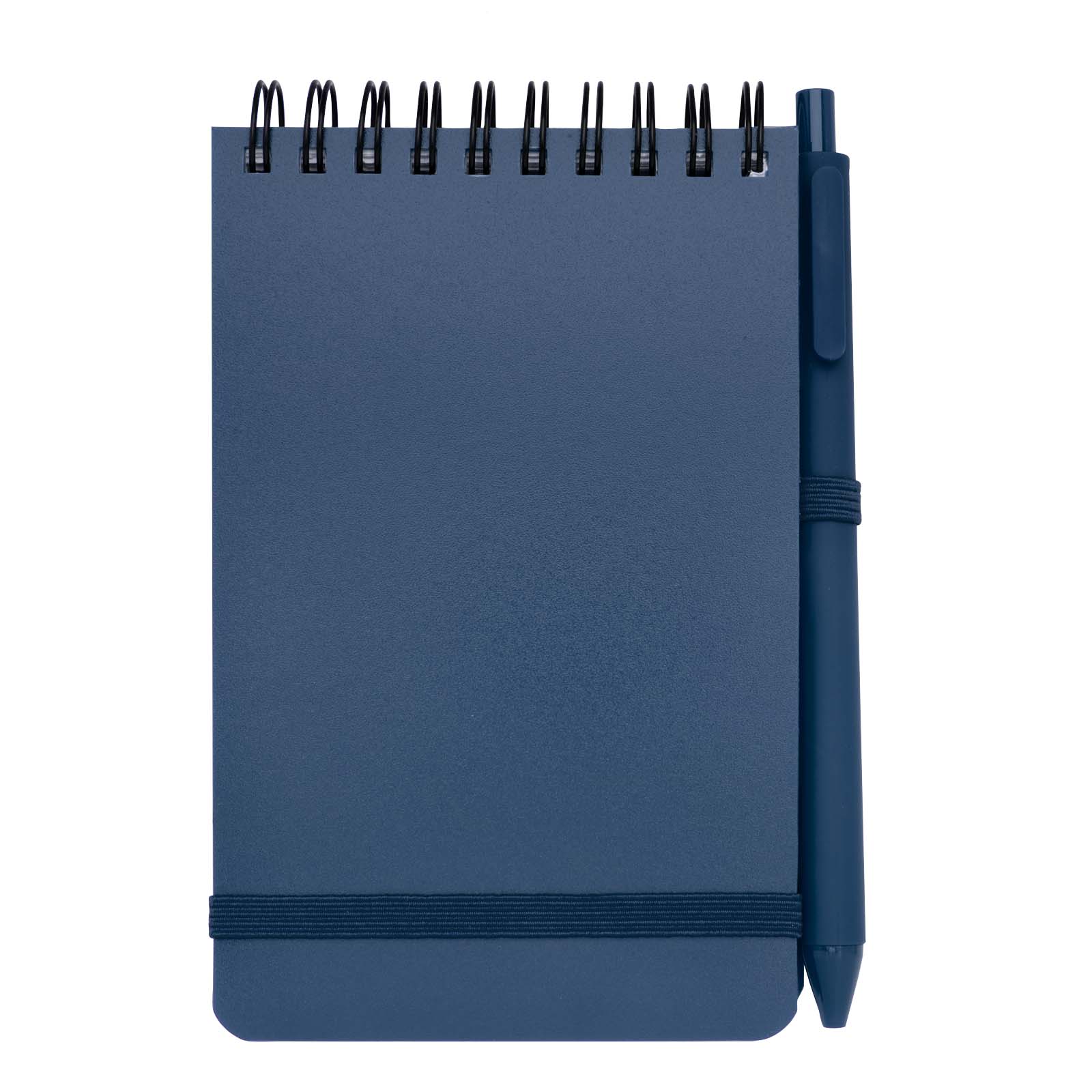 Thalaasa A6 Hardcover Notizbuch aus Ocean Bound Kunststoff mit Kugelschreiber (schwarze Mine) Ozeanblau