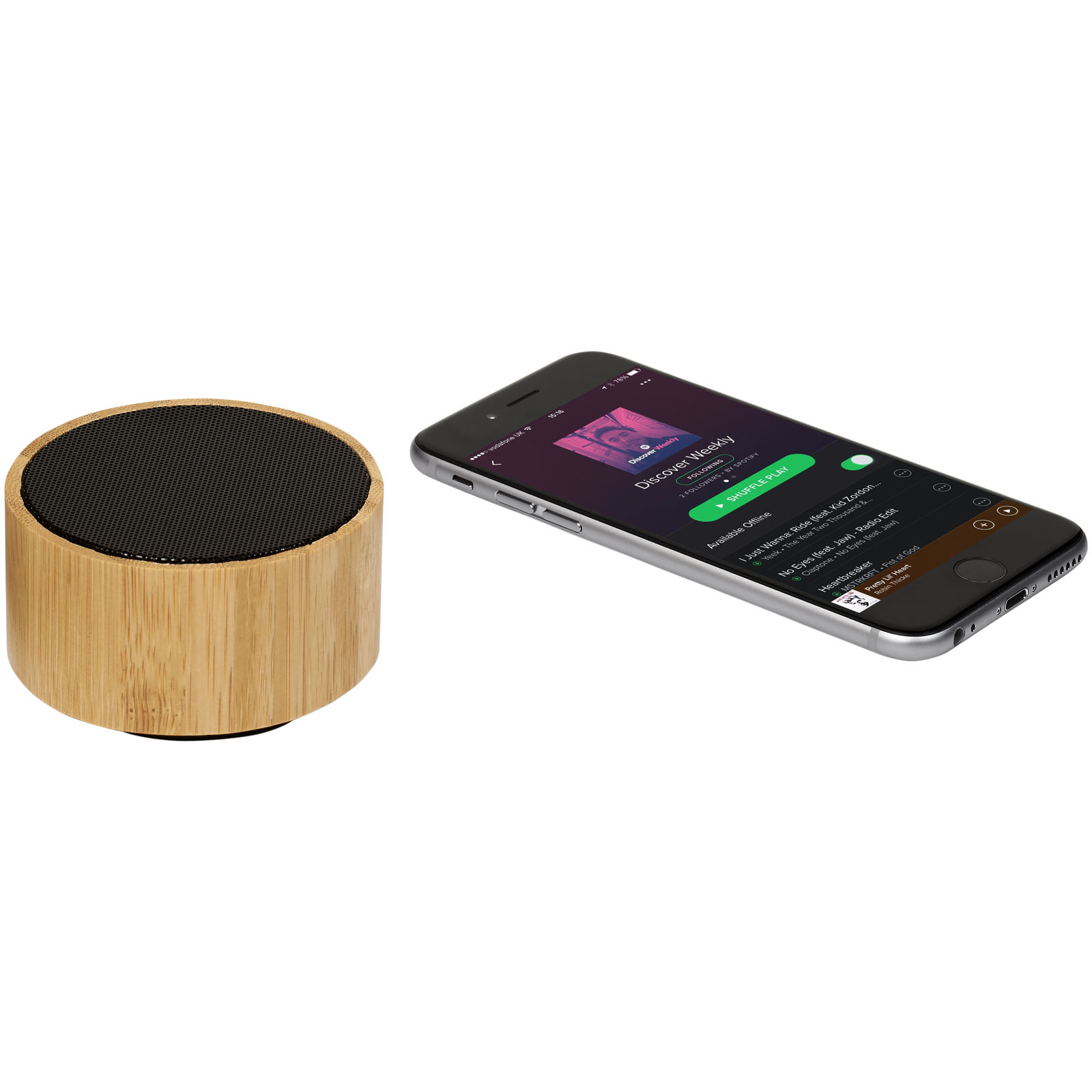 Cosmos Bluetooth® Lautsprecher aus Bambus natur, schwarz