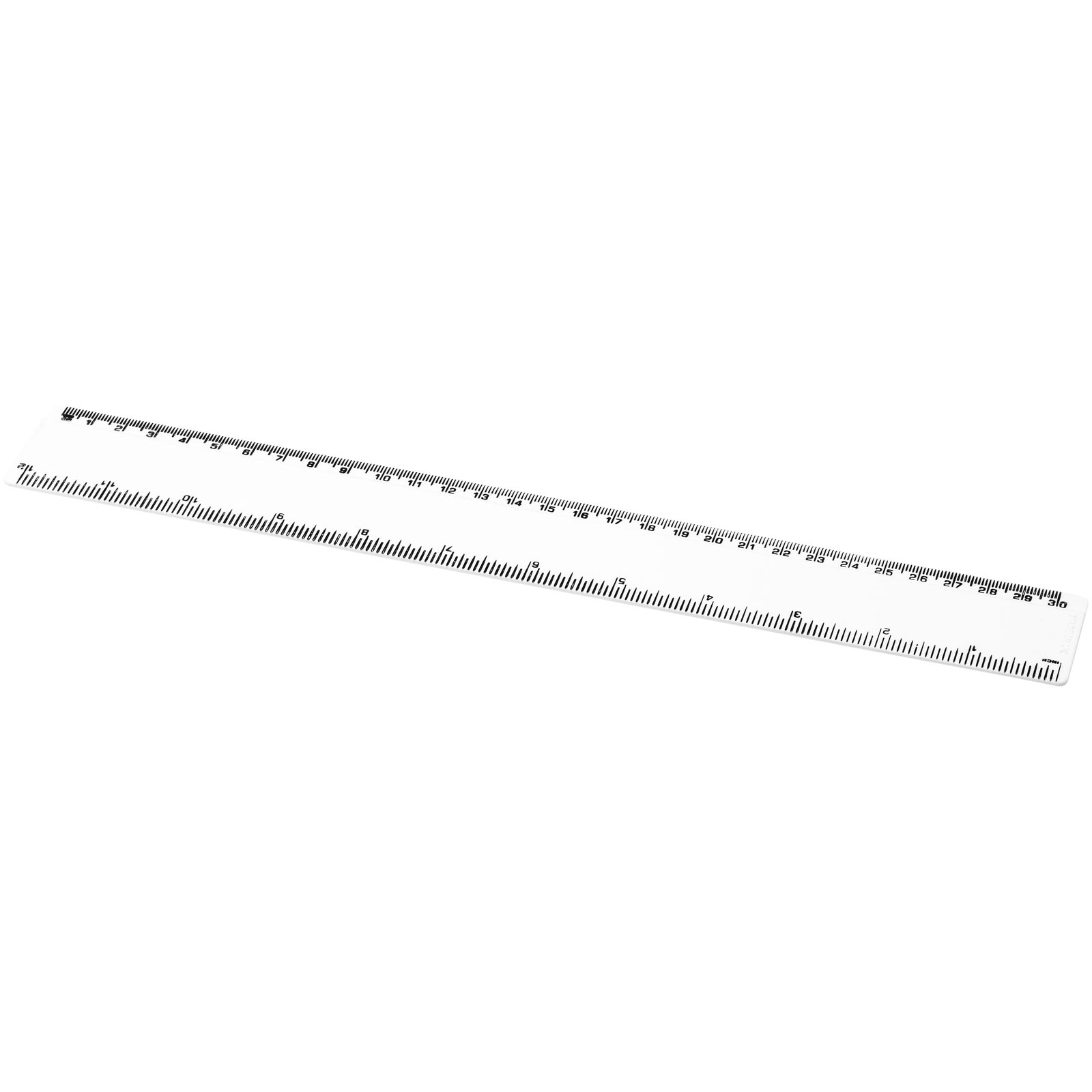 Refari 30 cm Lineal aus recyceltem Kunststoff weiss