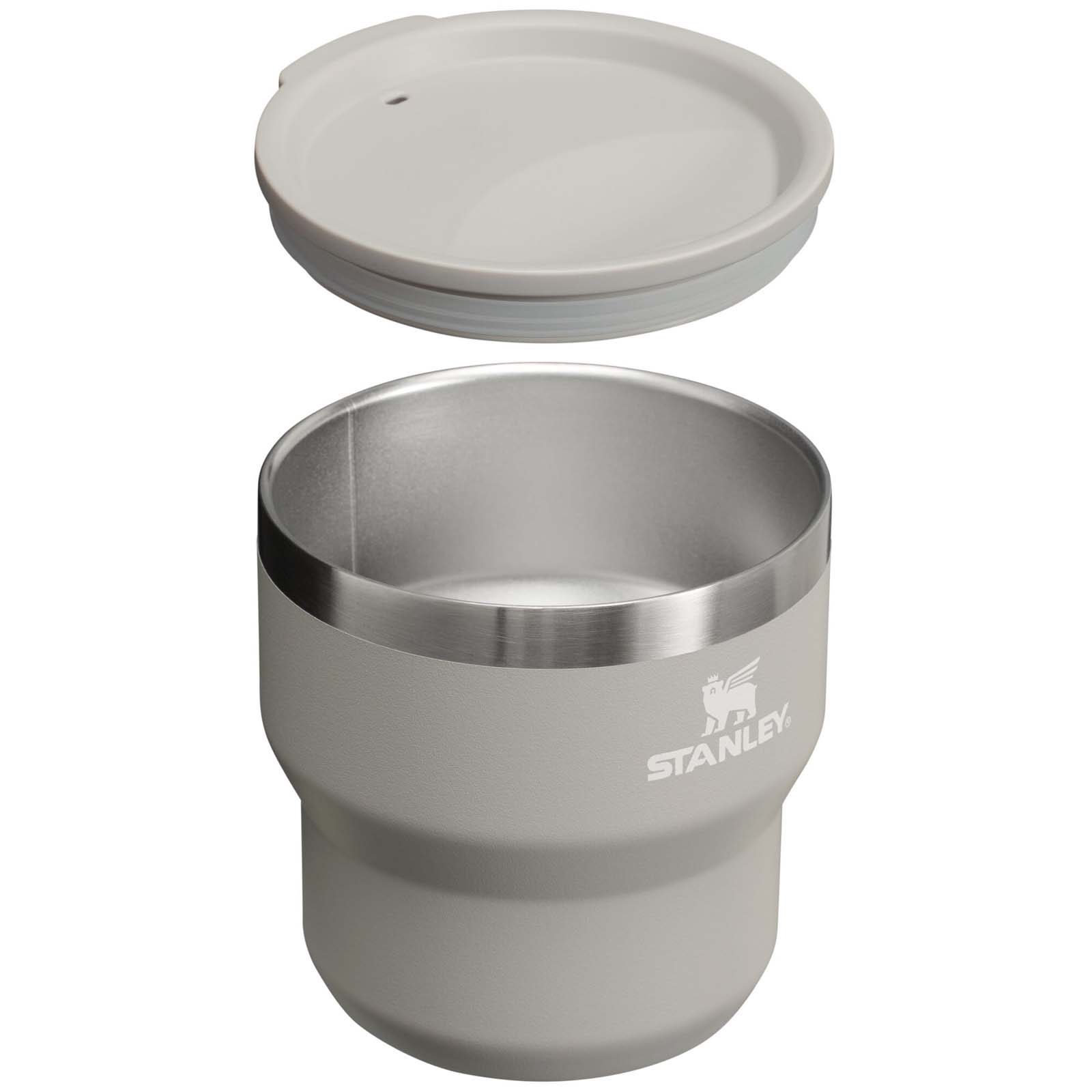 Stanley Stay Hot 295 ml Edelstahl isolierter, stapelbarer Camp Becher grau