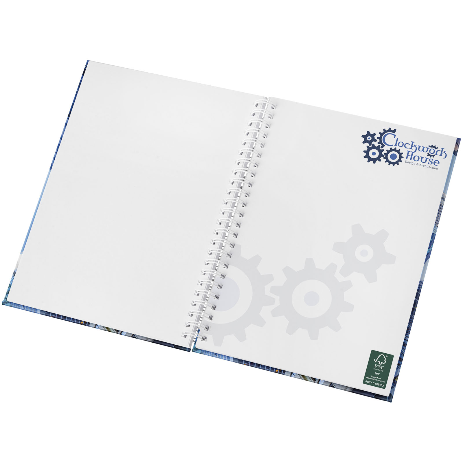 Wiro A5 Notizblock mit Hardcover und Spiralbindung weiss