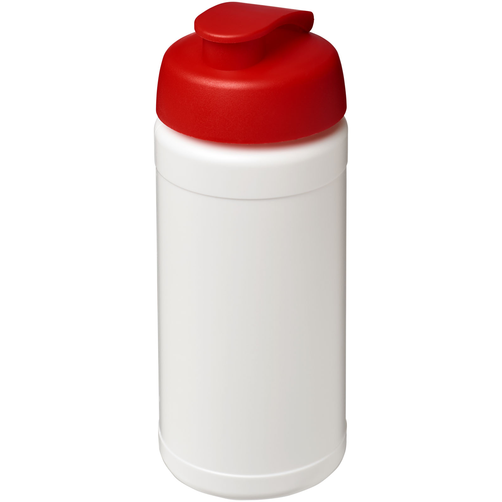 Baseline® Plus 500 ml Sportflasche mit Klappdeckel weiss, rot