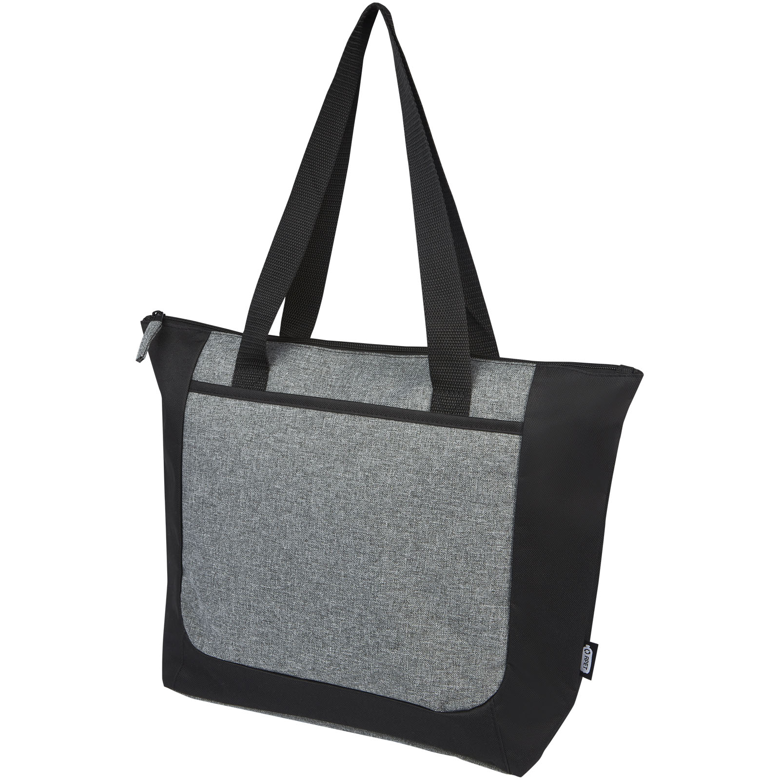 Reclaim GRS recycelte Tragetasche mit Reißverschluss 15 L schwarz, heather grau