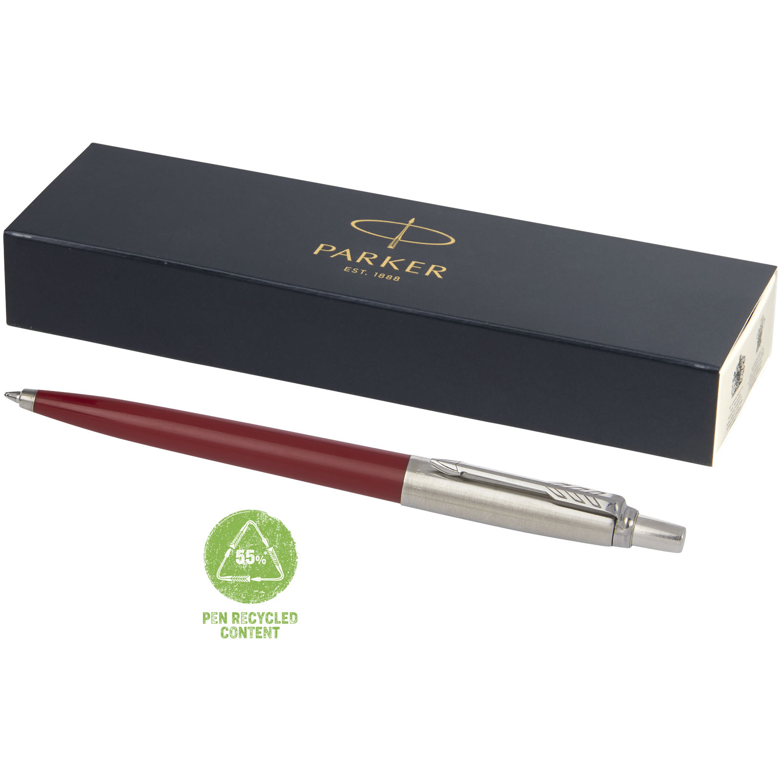 Parker Jotter Recycled Kugelschreiber (blaue Mine) dunkelrot