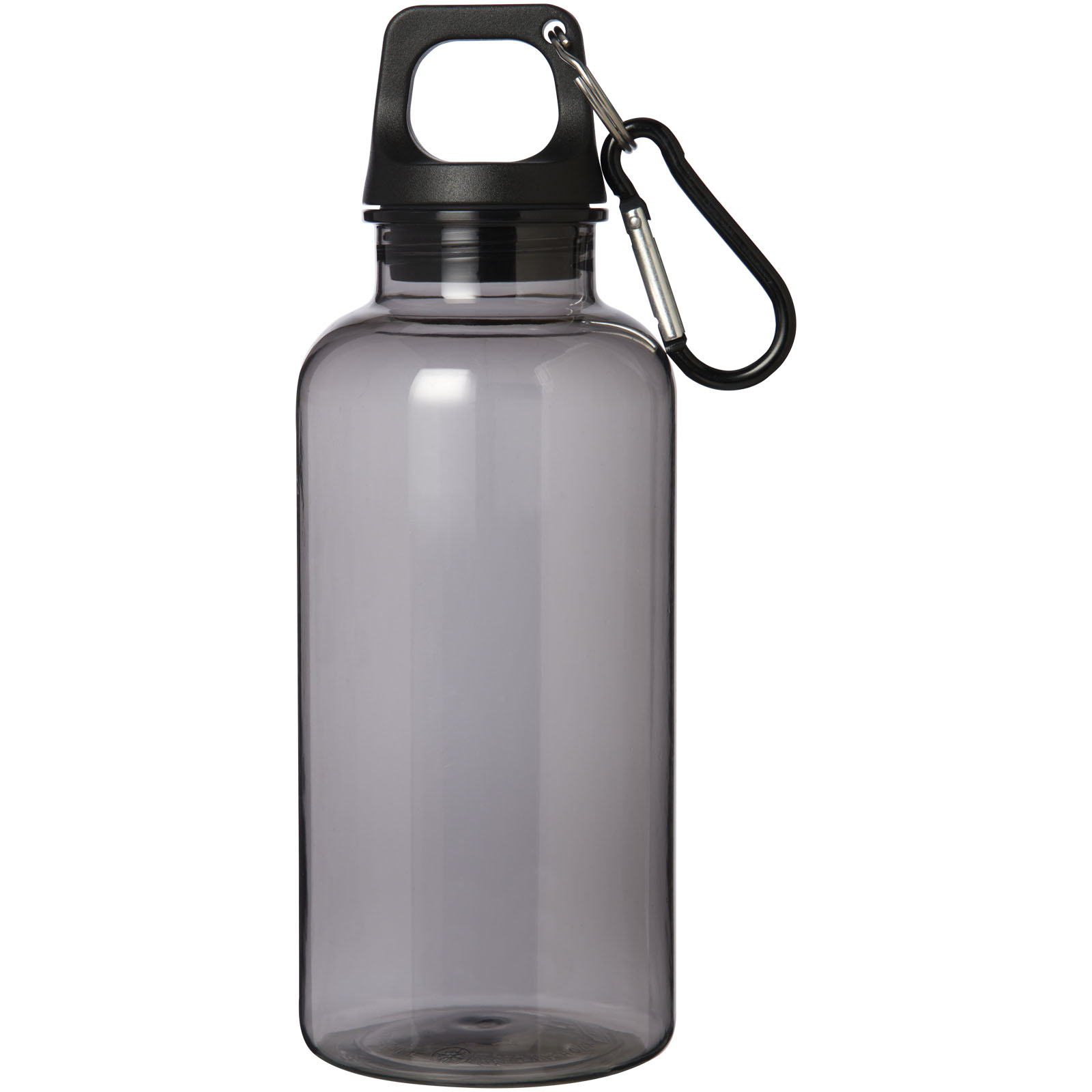 Oregon 400 ml RCS-zertifizierte Trinkflasche aus recyceltem Kunststoff mit Karabiner schwarz