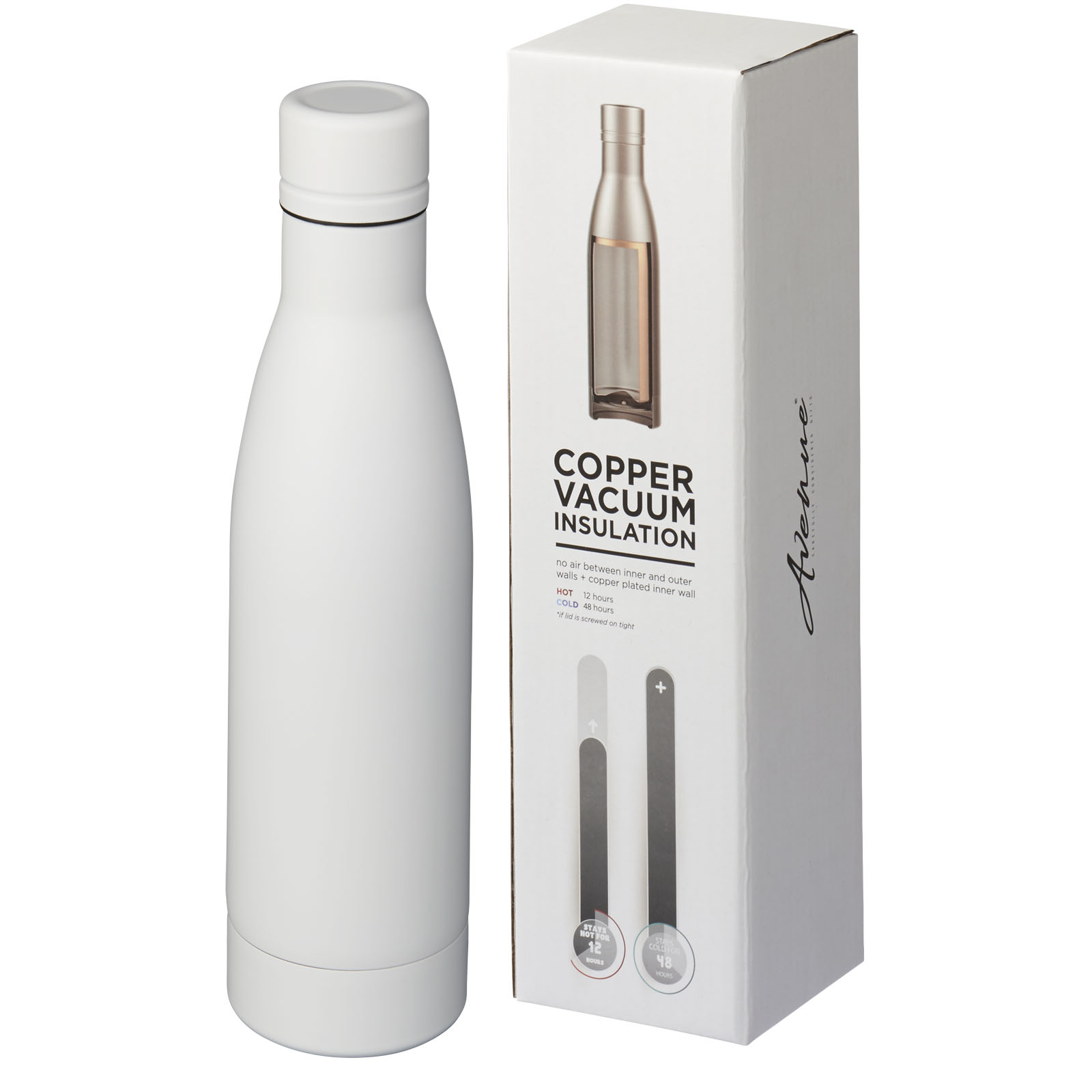 Vasa 500 ml Kupfer-Vakuum Isolierflasche weiss