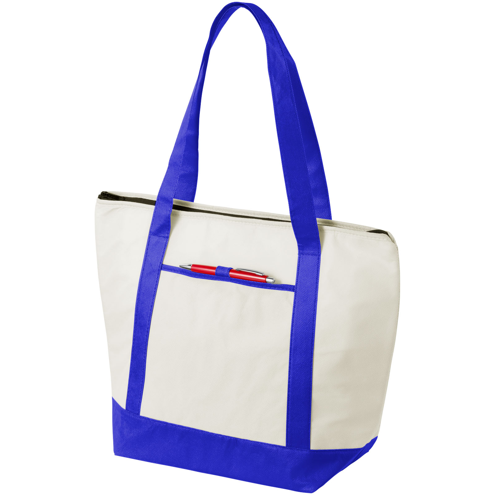 Lighthouse Non Woven Kühltasche 21L natural, royalblau