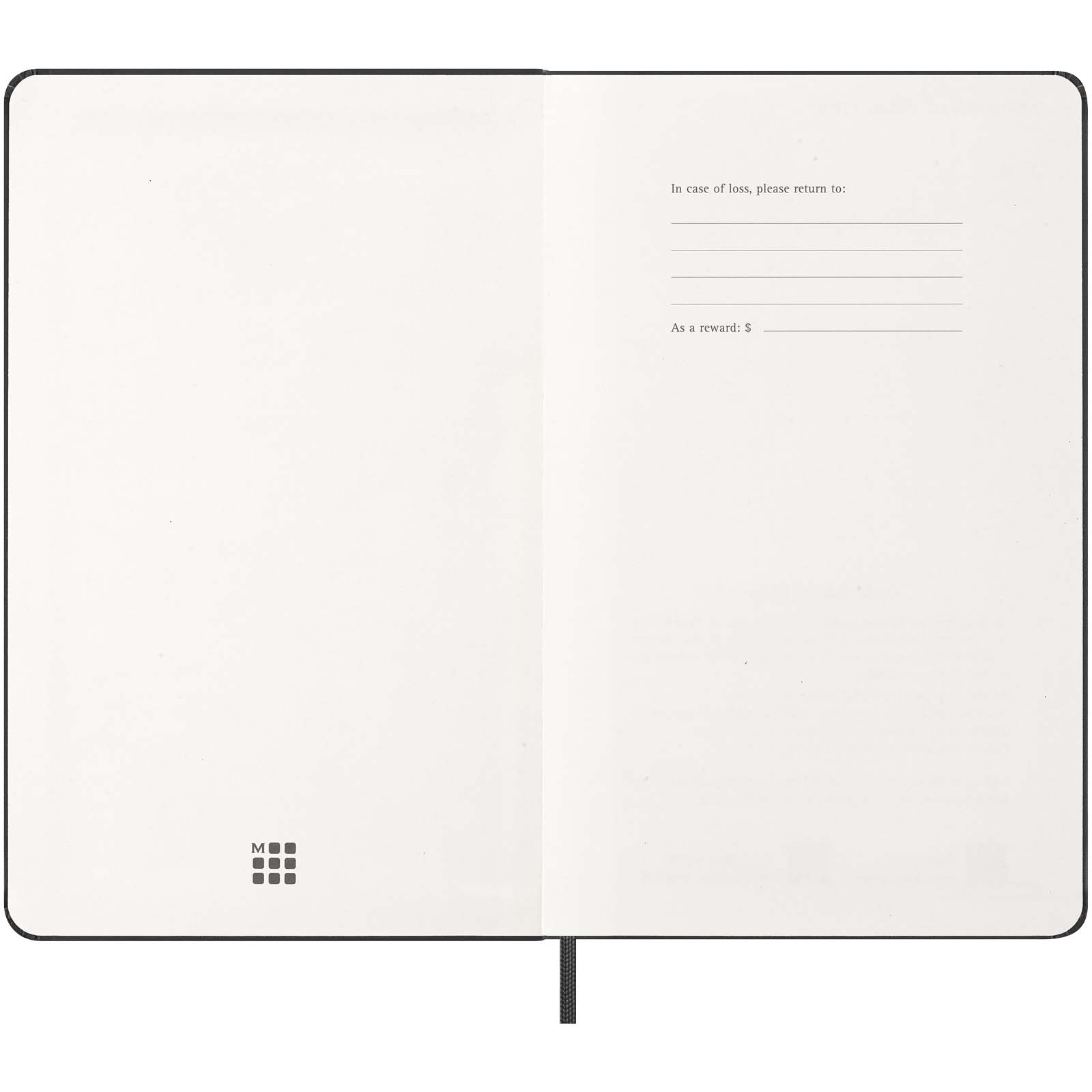Moleskine Hardcover 12 Monate Wochenkalender L vertikal schwarz
