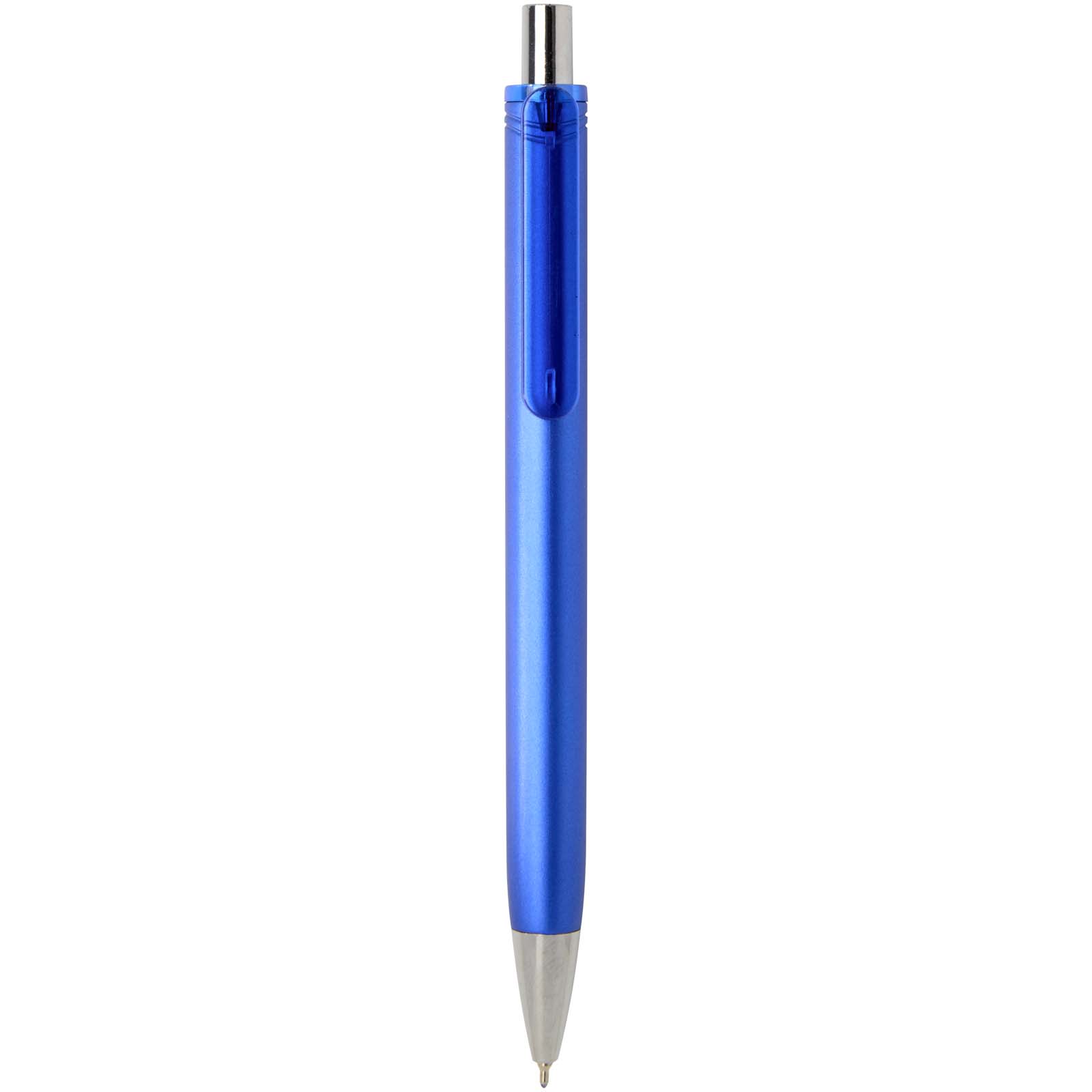 Feld RCS recycelter Kugelschreiber mit Metallic-Finish (schwarze Mine) royalblau