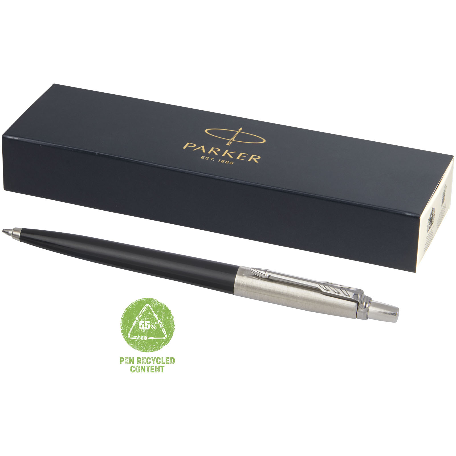 Parker Jotter Recycled Kugelschreiber (schwarze Mine) schwarz
