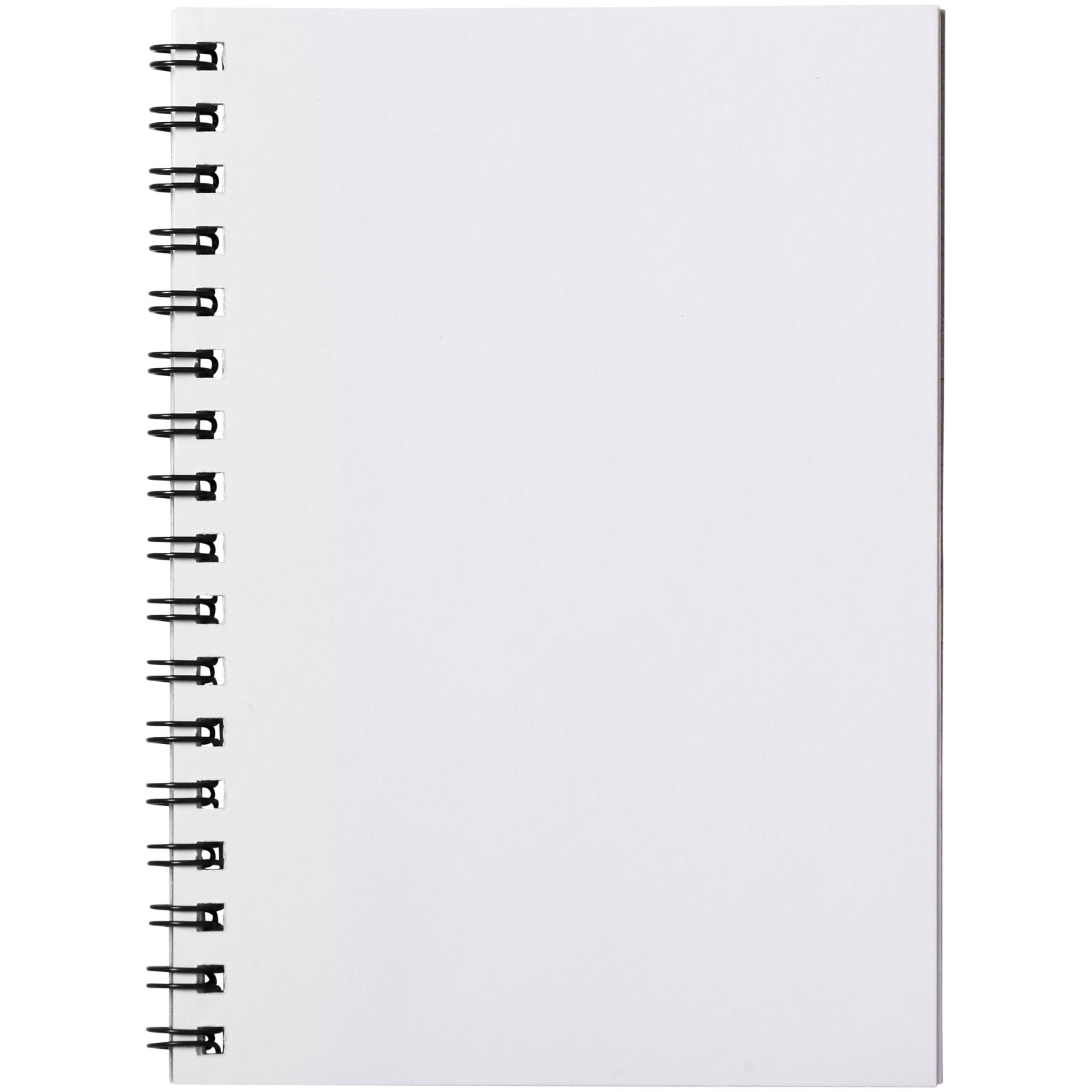 Desk-Mate® A6 Notizbuch mit Kunststoff Cover und Spiralbindung weiss, schwarz
