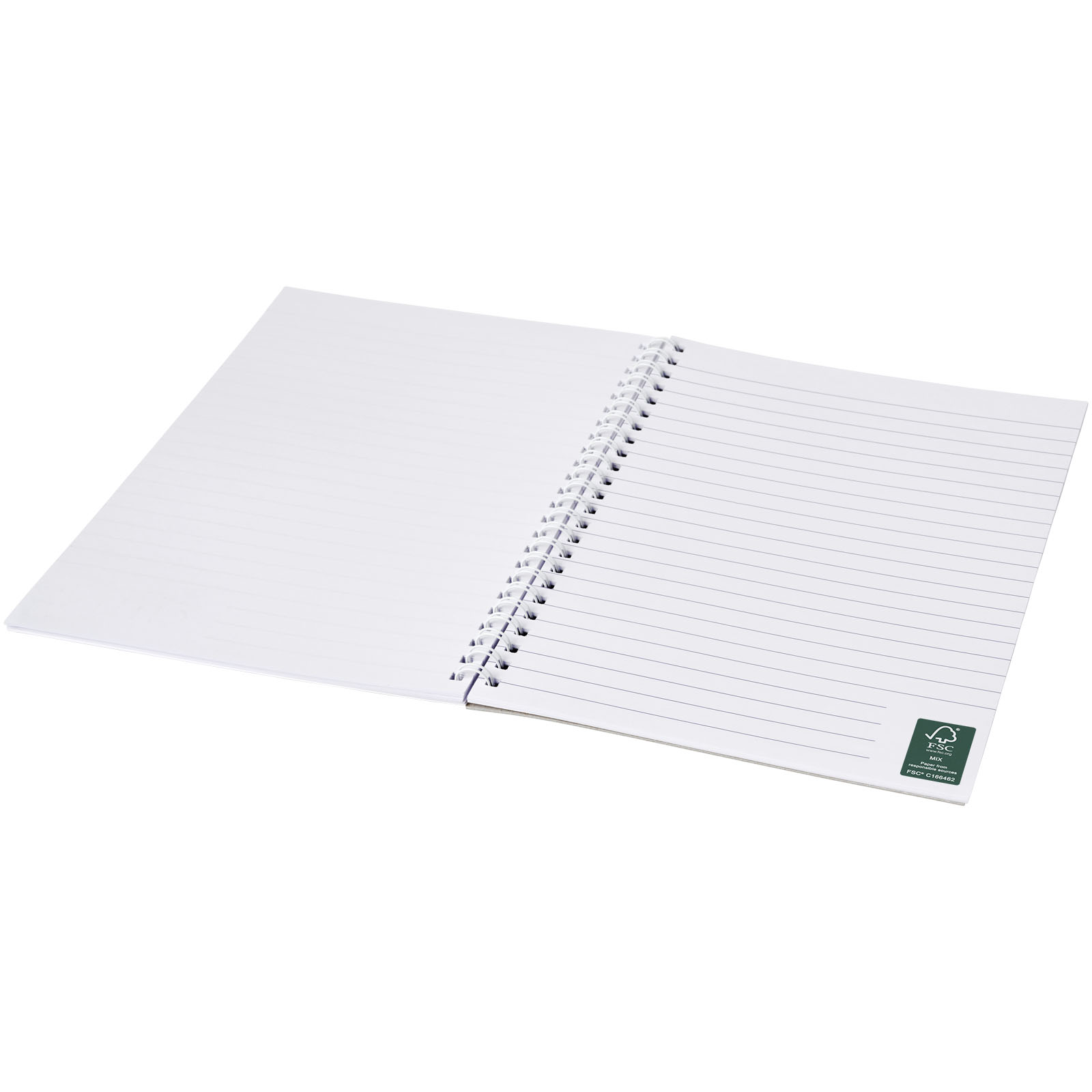 Desk-Mate® A5 Notizbuch mit Spiralbindung weiss