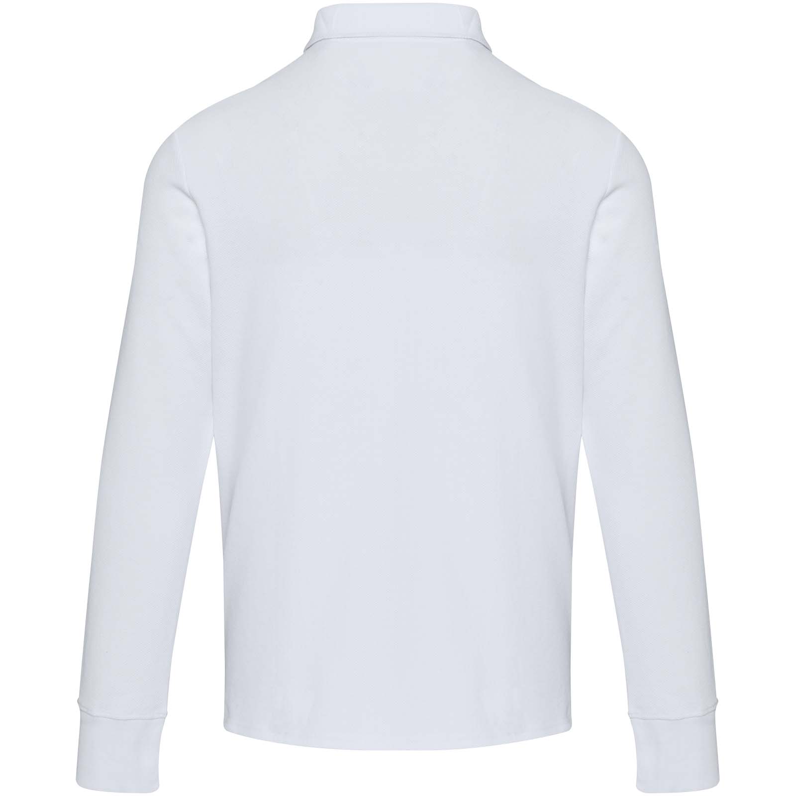 Apollo 245 g/m² Langarm Poloshirt Unisex mit Reißverschluss weiss