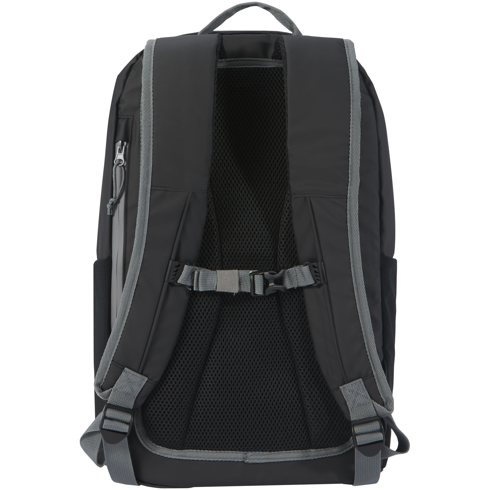 Aqua wasserabweisender 15" Laptop-Rucksack aus GRS Recyclingmaterial 21 L schwarz