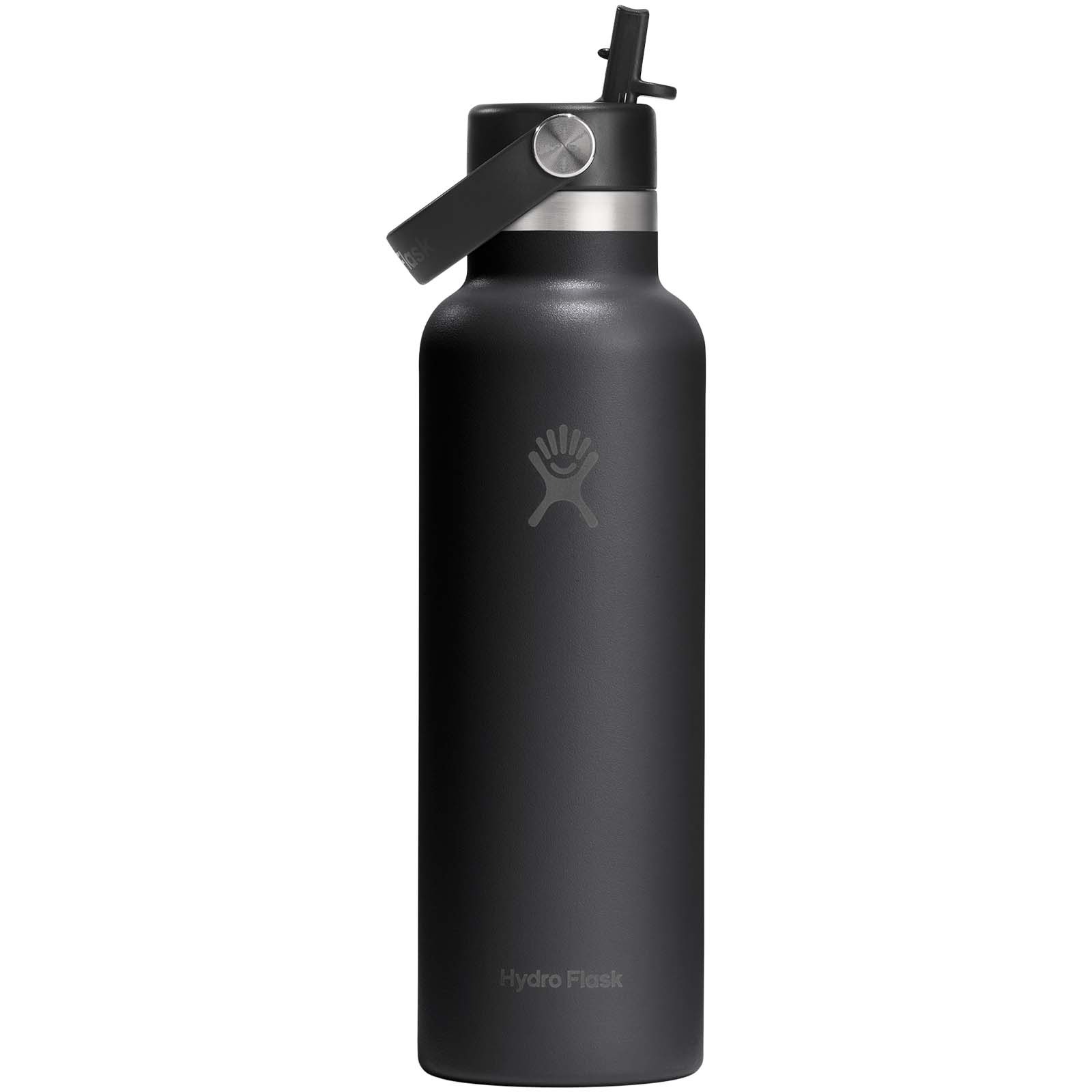 Hydra Flask Standard Mouth 621 ml isolierte Edelstahl-Trinkflasche schwarz