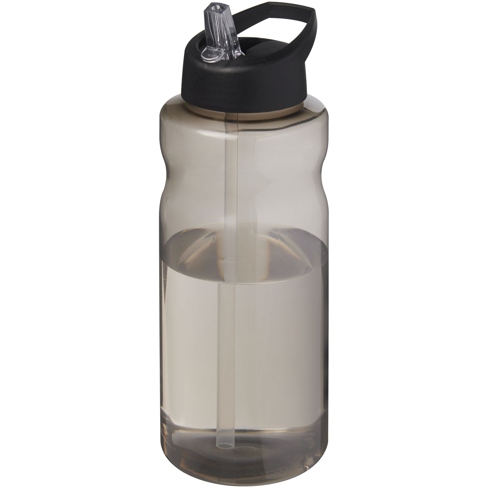 H2O Active® Eco Big Base 1L Sportflasche mit Ausgussdeckel kohle, schwarz