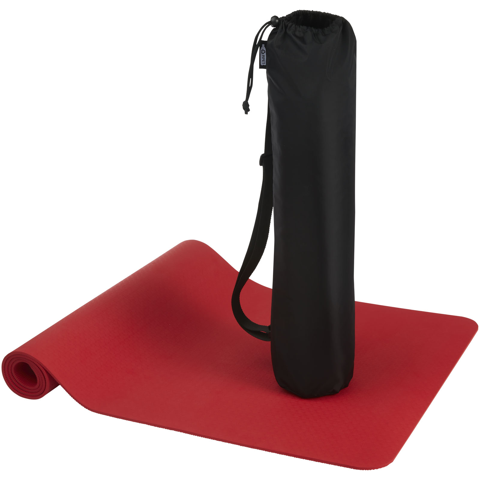 Virabha Yogamatte aus recyceltem TPE rot