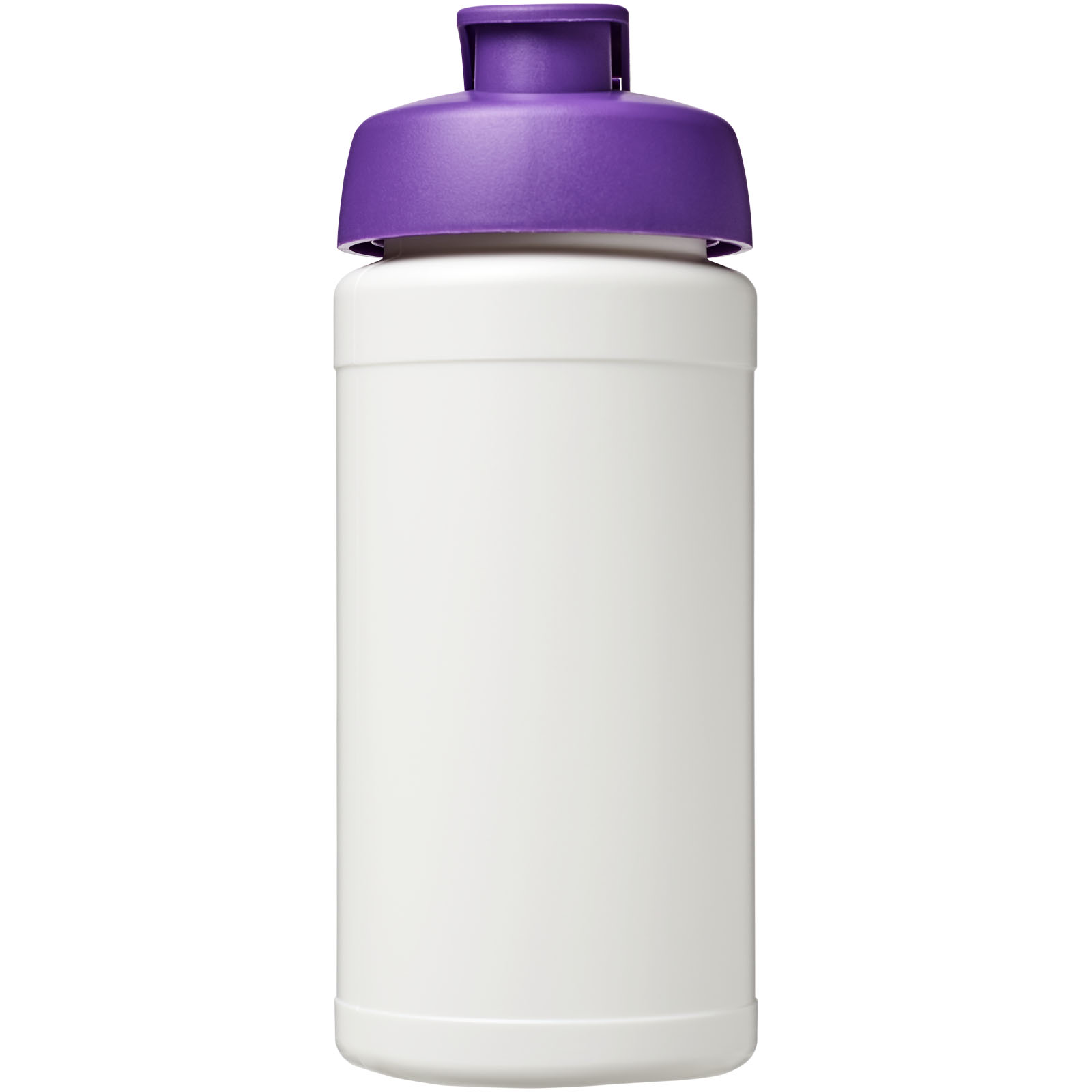 Baseline® Plus 500 ml Sportflasche mit Klappdeckel weiss, lila