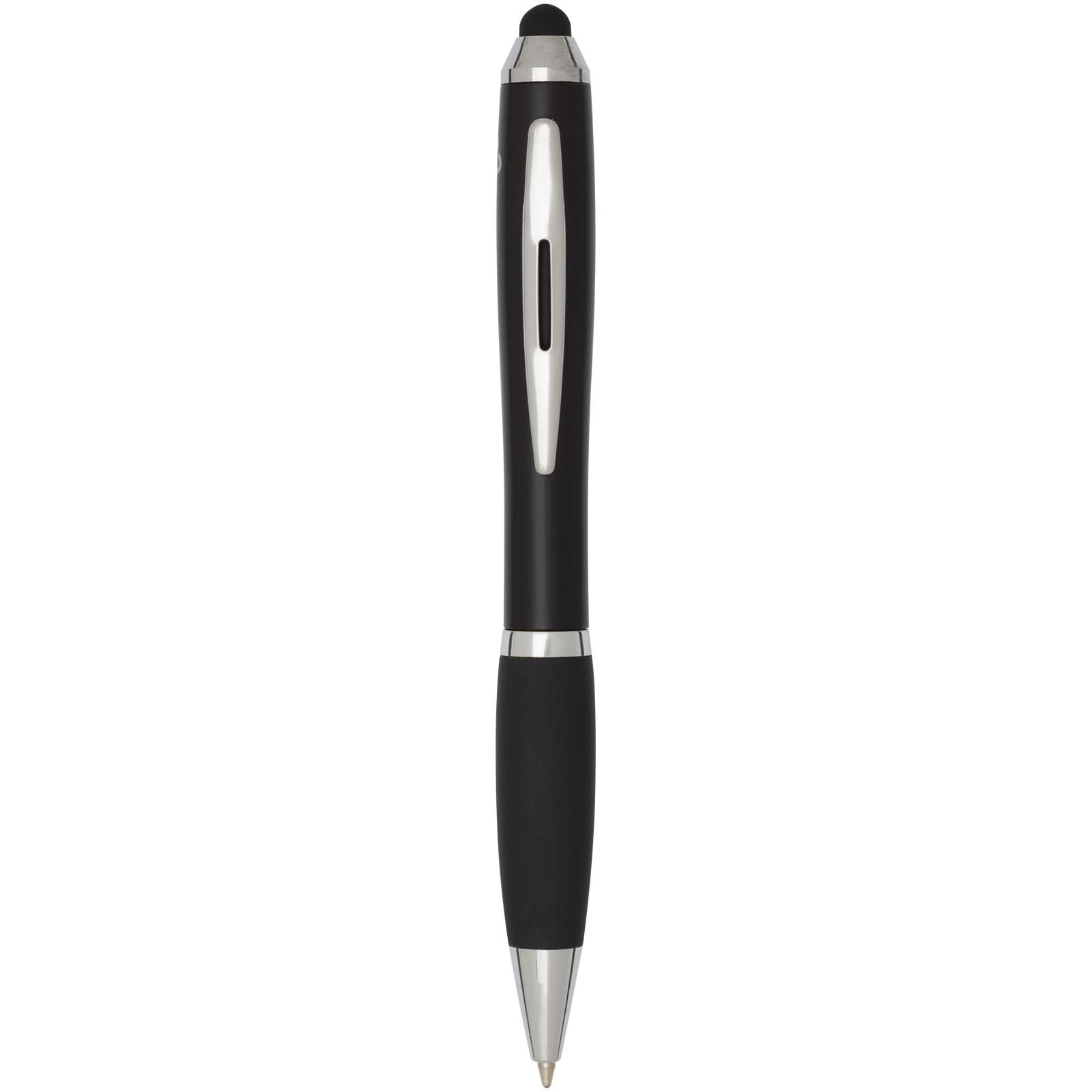 Nash RCS Stylus Kugelschreiber aus recyceltem Kunststoff mit farbigem Schaft und schwarzem Griff (schwarze Tinte) schwarz