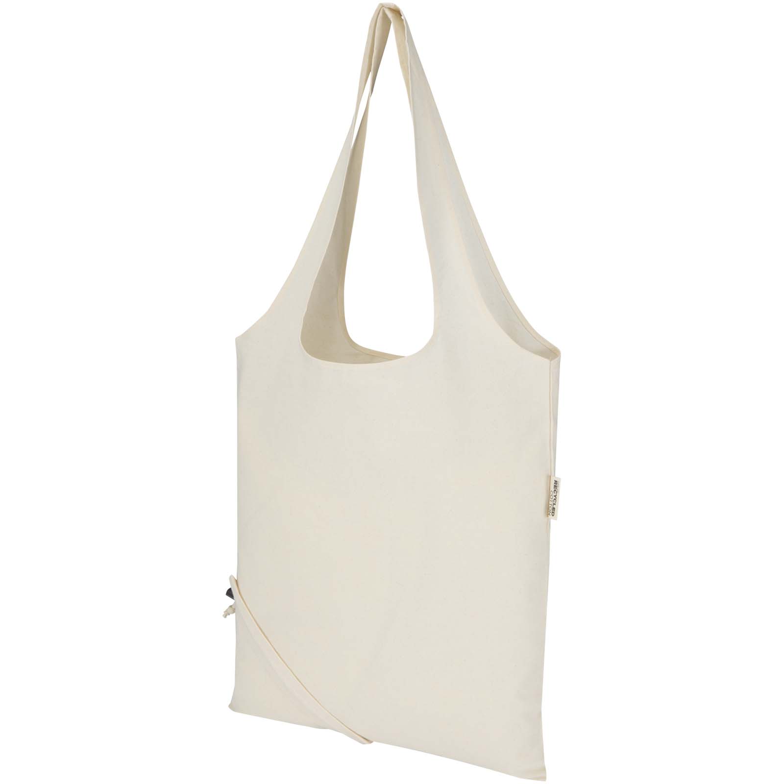 Madras Blend 140 g/m², GRS-zertifizierte, faltbare Baumwoll Tragetasche, 7 l natur