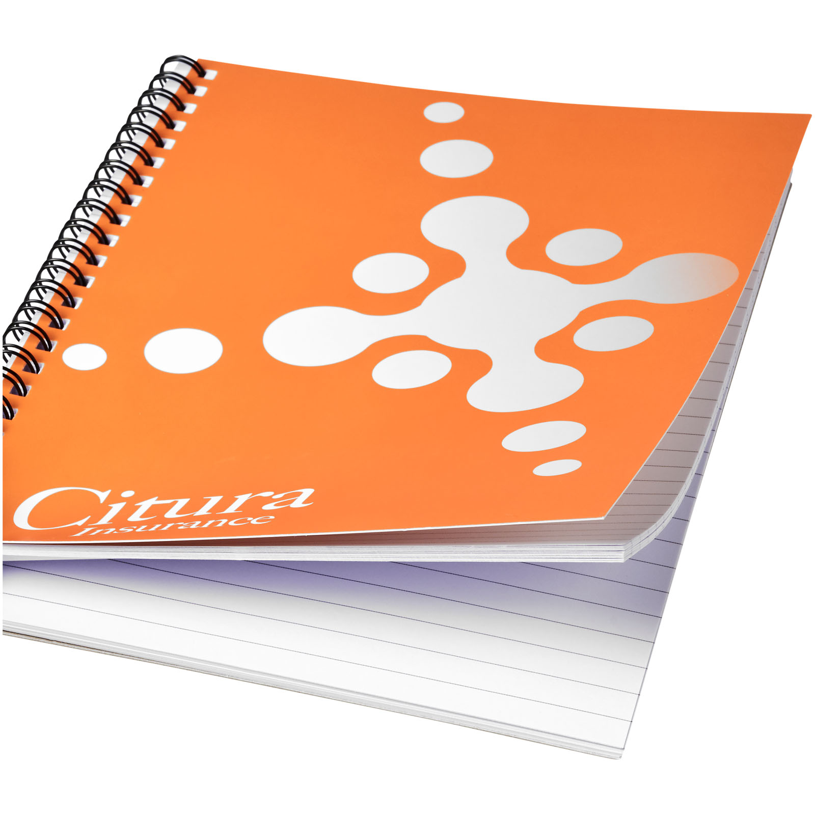 Desk-Mate® A4 Notizbuch mit Kunststoff Cover und Spiralbindung weiss, schwarz