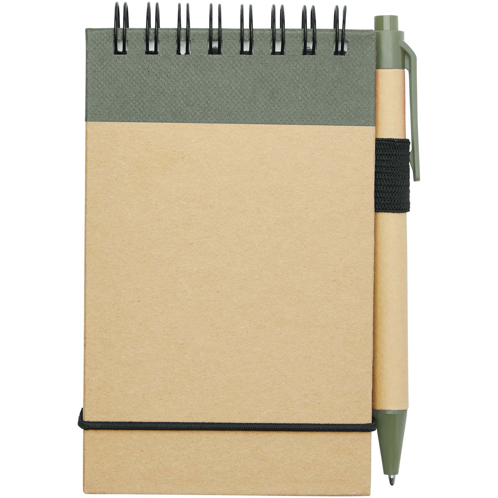 Zuse A7 Recycling Notizblock mit Stift heather grün, natur