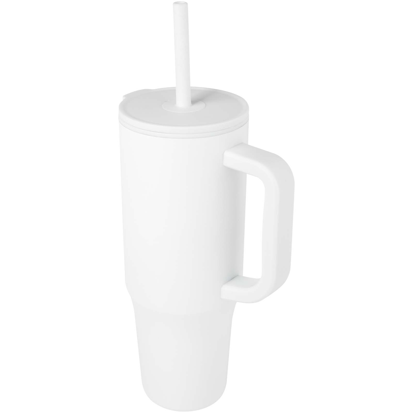 Brady 900 ml RCS-zertifizierter Isolierbecher mit Silikon Trinkhalm weiss