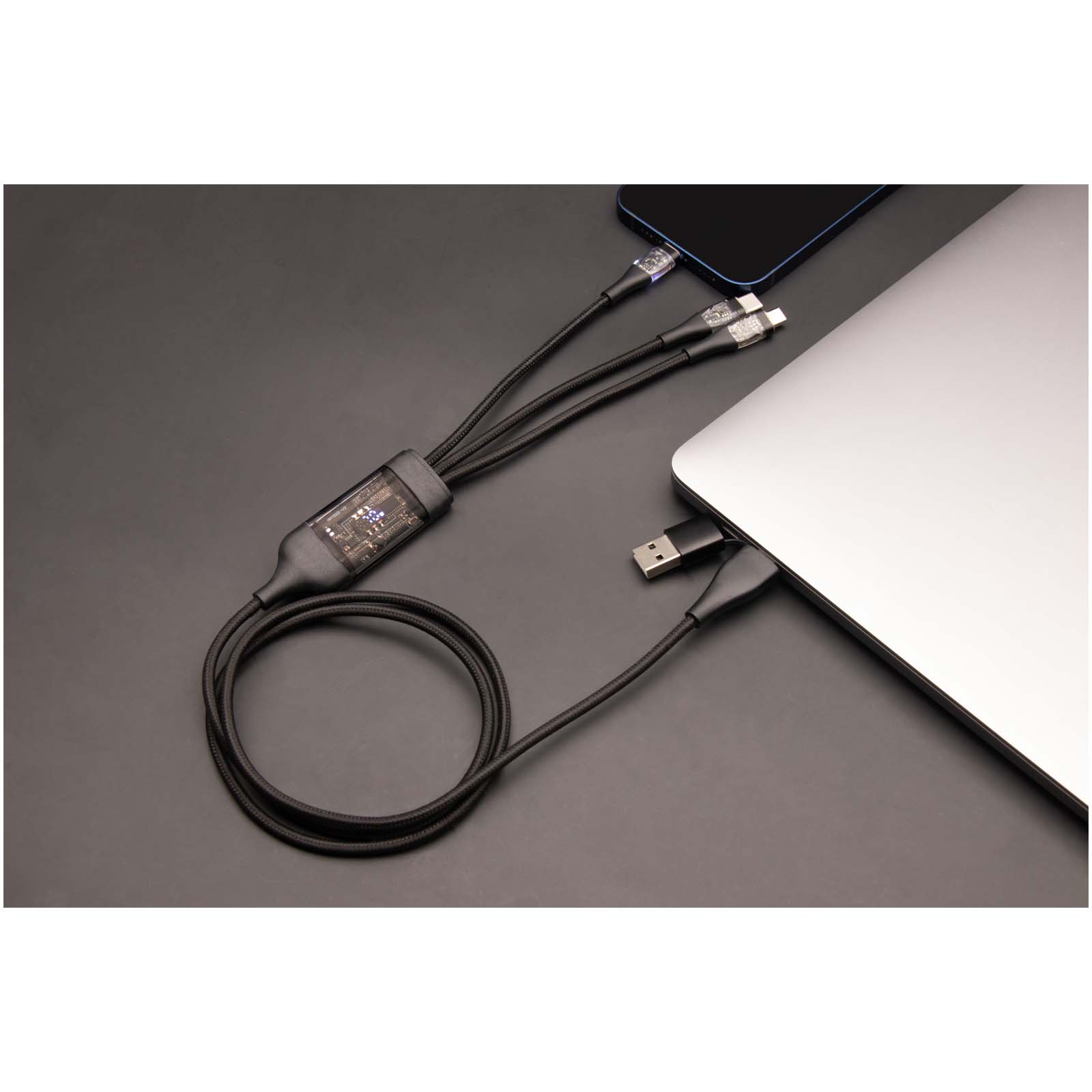SCX.design C50 100 W/5 A 5-in-1 Schnellladekabel mit Digitalanzeige schwarz