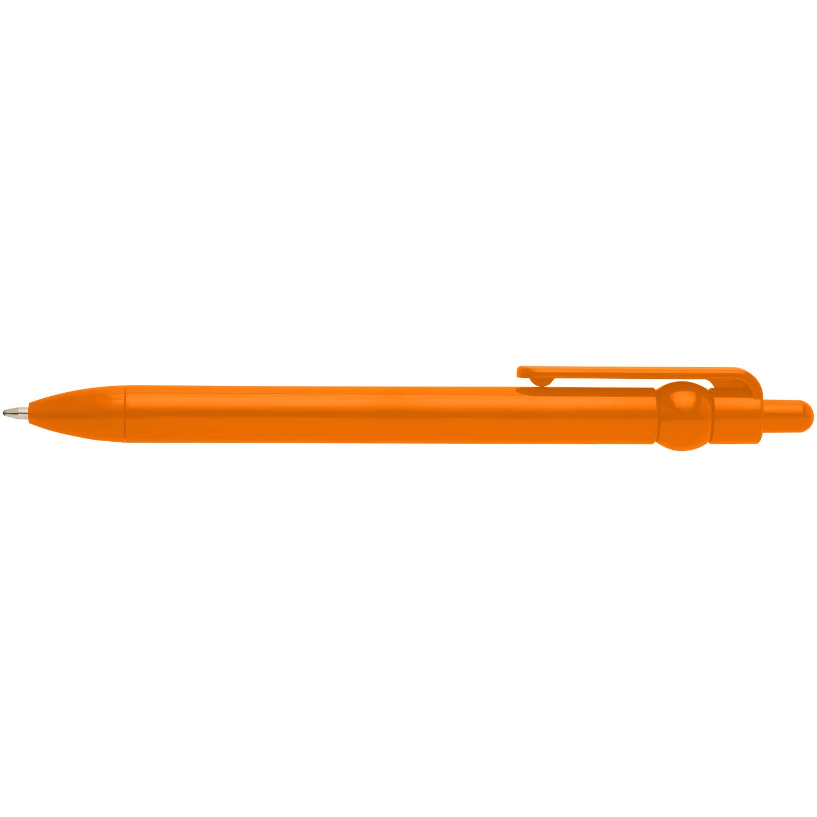 Fidget Kugelschreiber aus recyceltem Kunststoff (schwarze Mine) orange