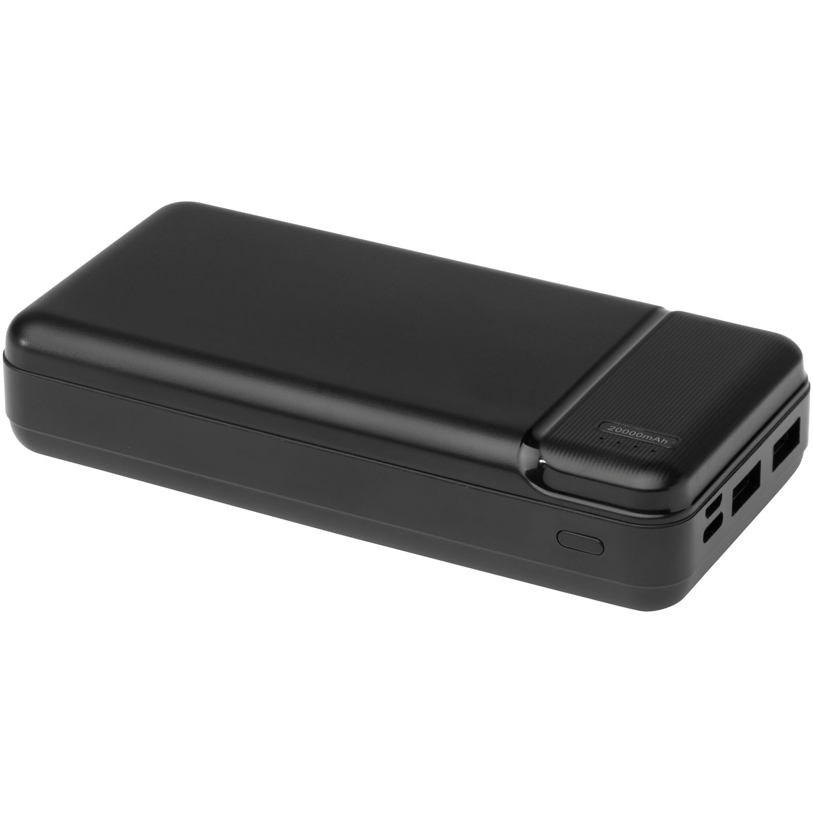 Loop 20.000 mAh Powerbank aus recyceltem Kunststoff schwarz