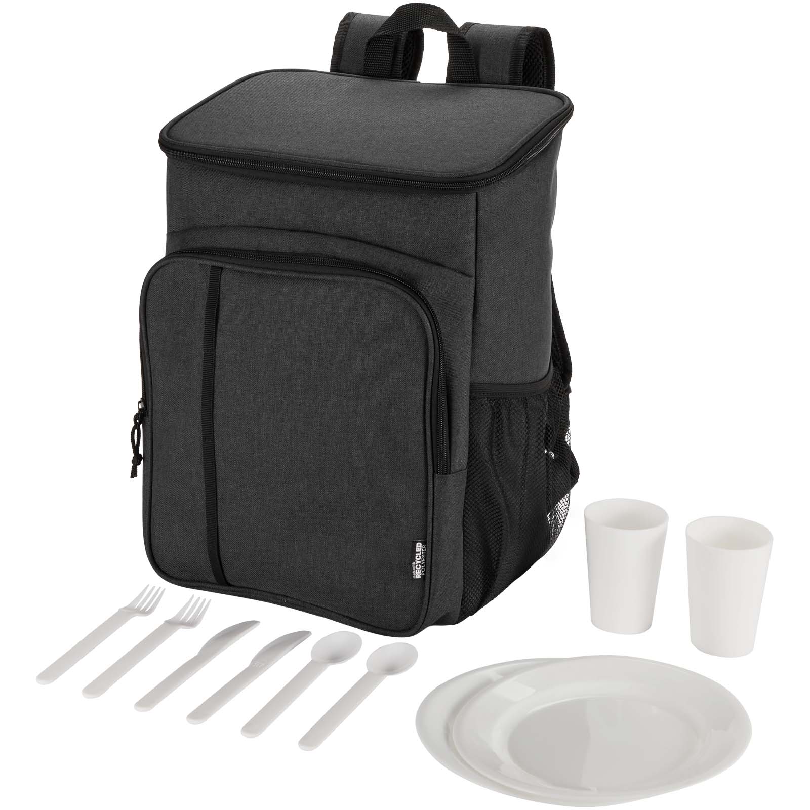 Tundra GRS recycelter Picknickkühlrucksack mit Besteckset 20L heather charcoal