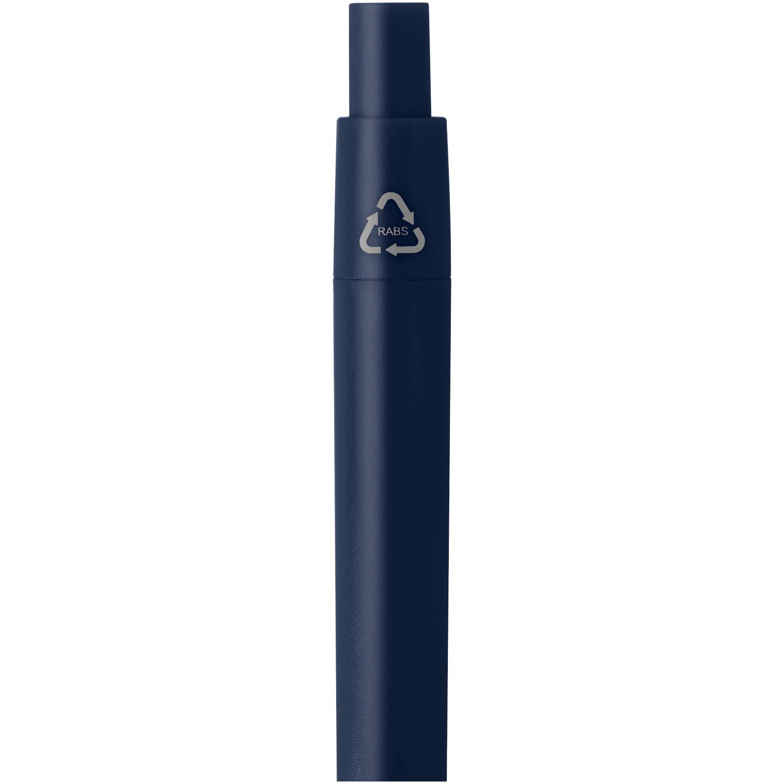 Ramin Mini Kugelschreiber aus recyceltem Kunststoff (blaue Tinte) navy