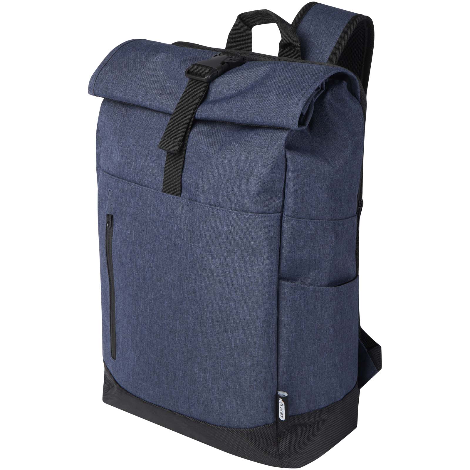 Libra 15,6" GRS recycelter Rolltop Laptop-Rucksack 12L heather navy