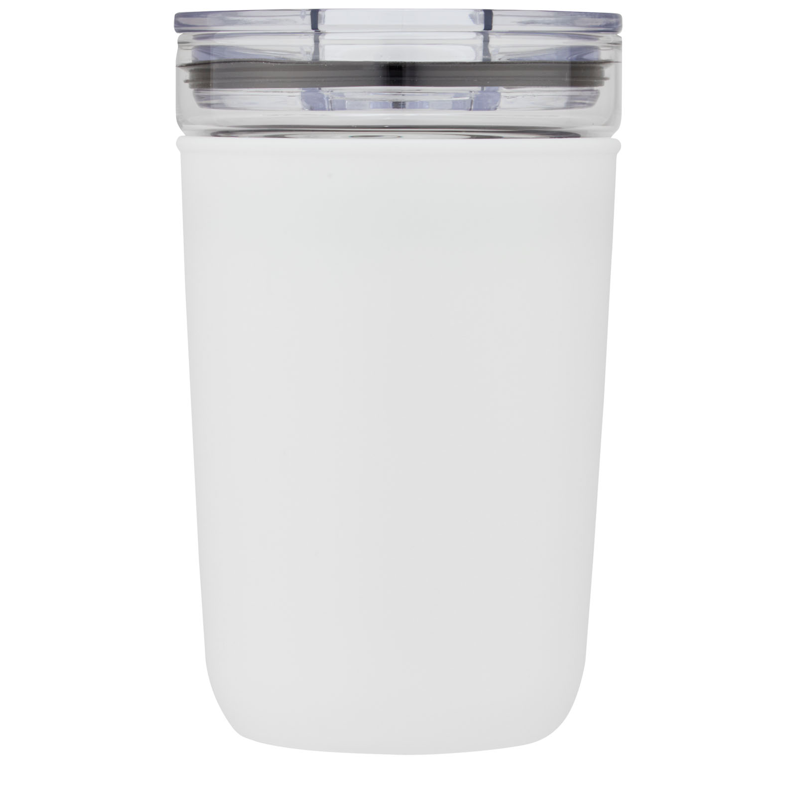 Bello 420 ml Glasbecher mit Außenwand aus recyceltem Kunststoff weiss