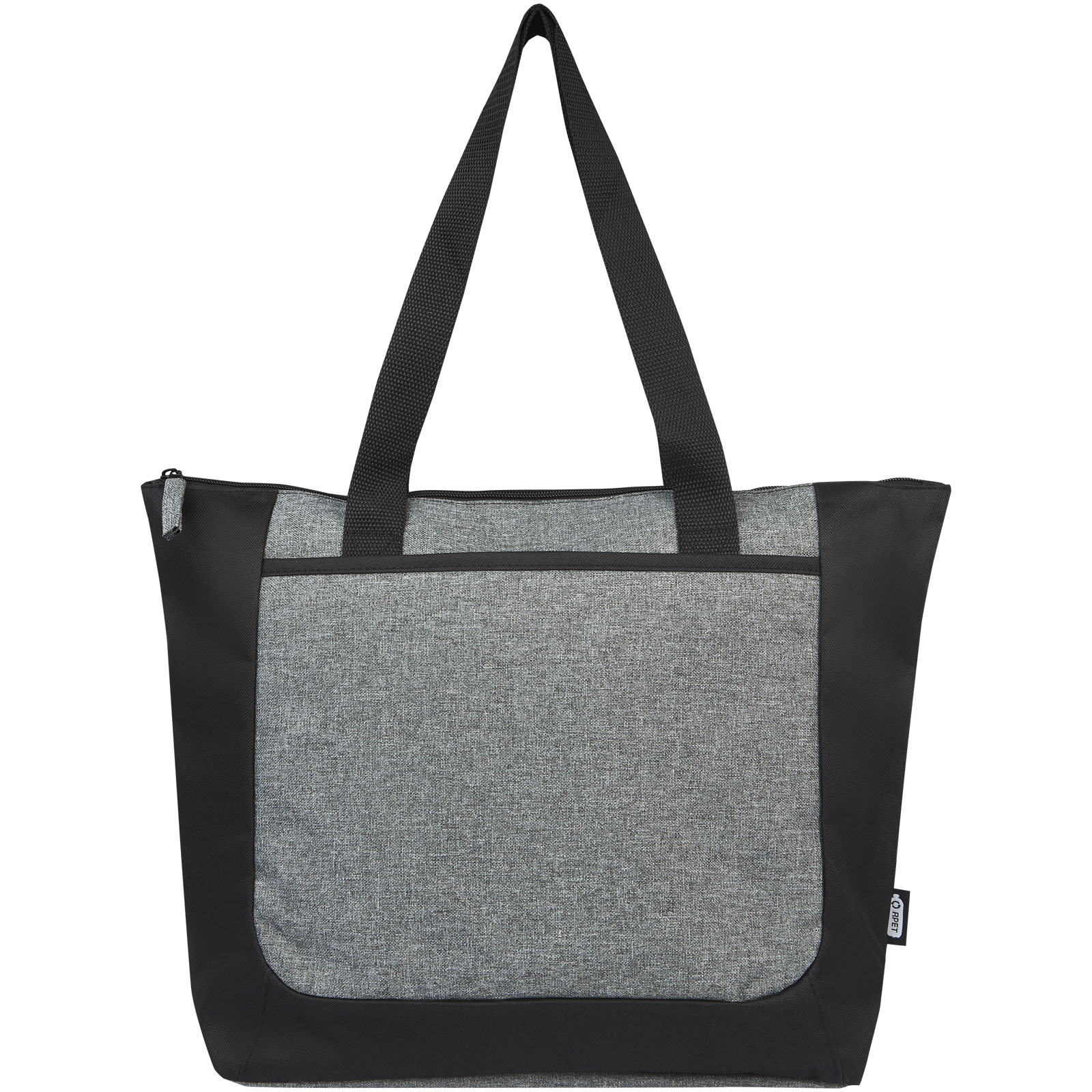 Reclaim GRS recycelte Tragetasche mit Reißverschluss 15 L schwarz, heather grau
