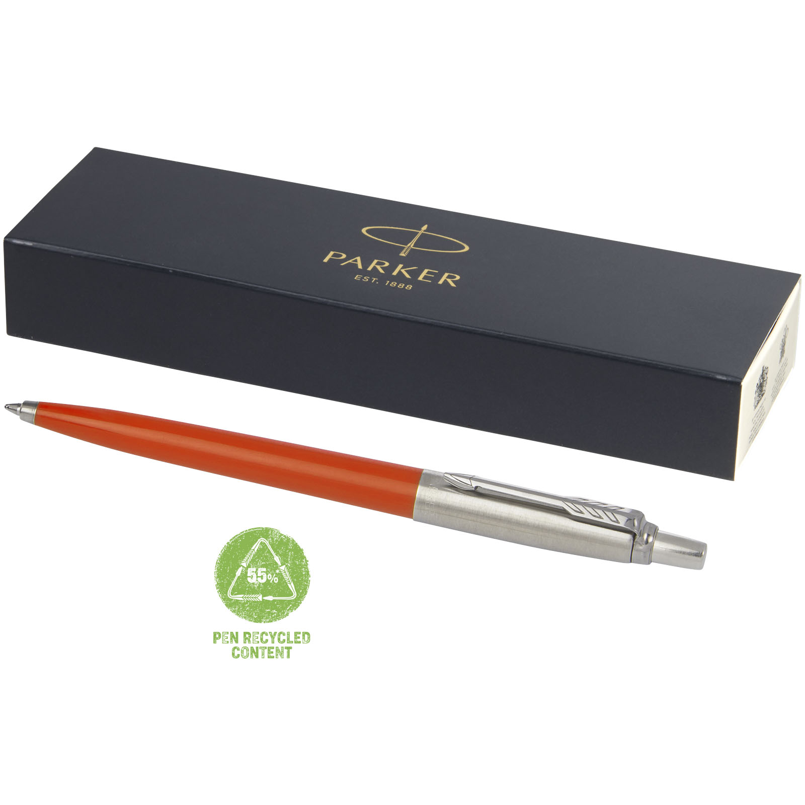 Parker Jotter Recycled Kugelschreiber (schwarze Mine) orange