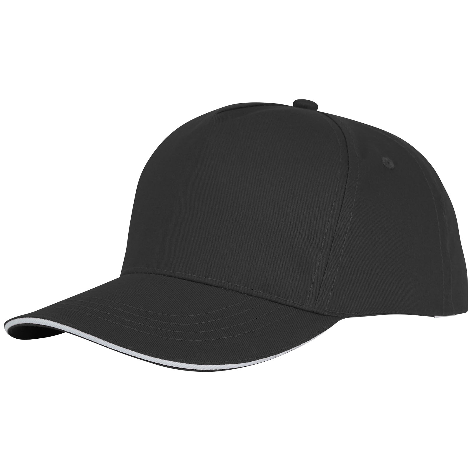 Ceto 175 g/m² Kappe mit 5 Segmenten und Sandwichschirm schwarz