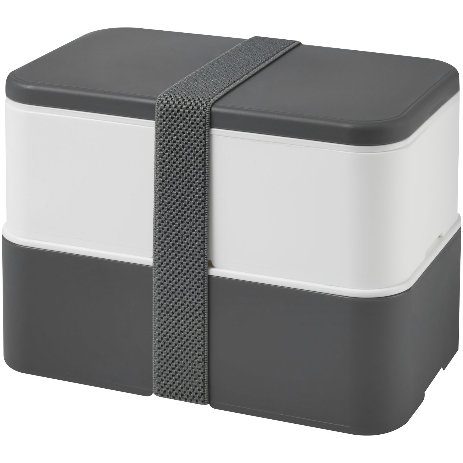 MIYO 700+700 ml Doppel-Lunchbox grau, weiss, grau