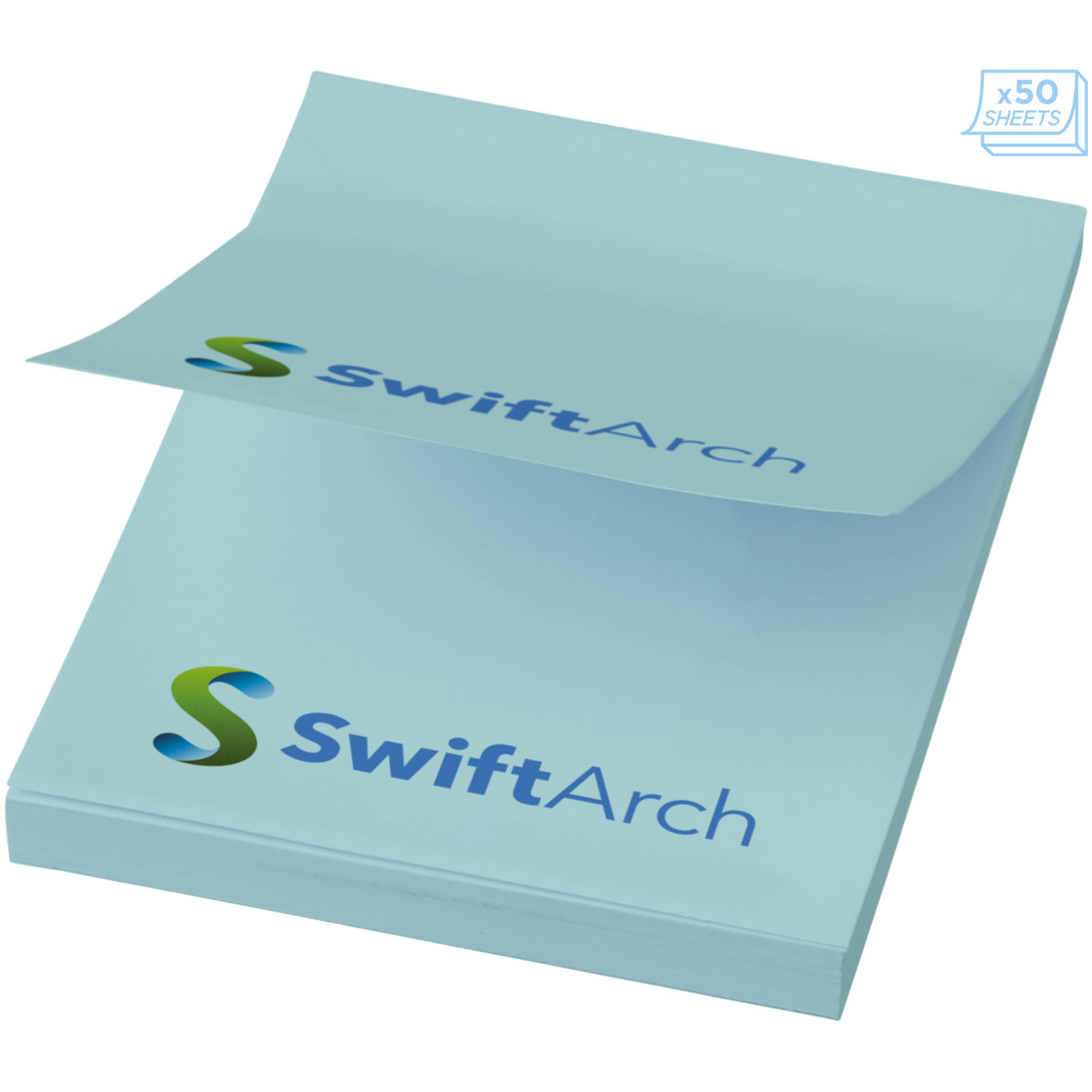 Sticky-Mate® Haftnotizen 50 x 75 mm hellblau
