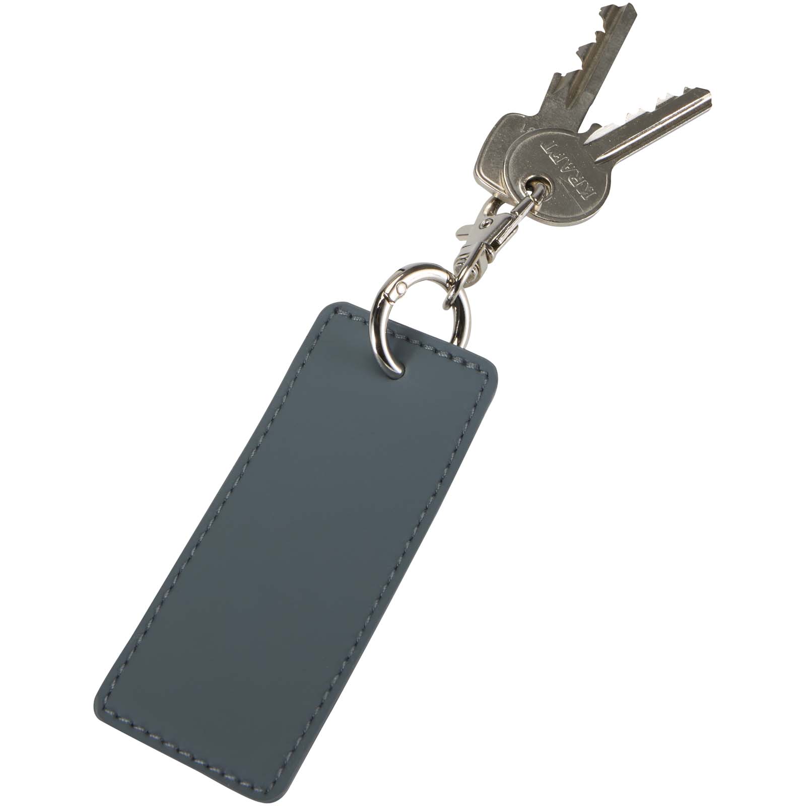 Resi Plus GRS recycelter rechteckiger Charm Schlüsselanhänger hale blau