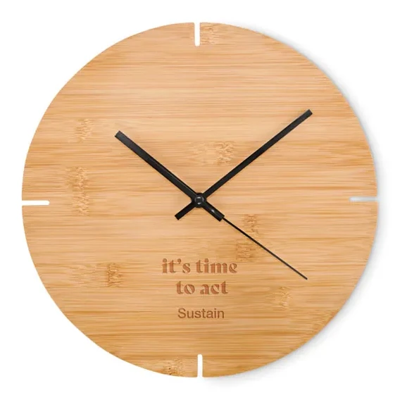 Wanduhr Bambus