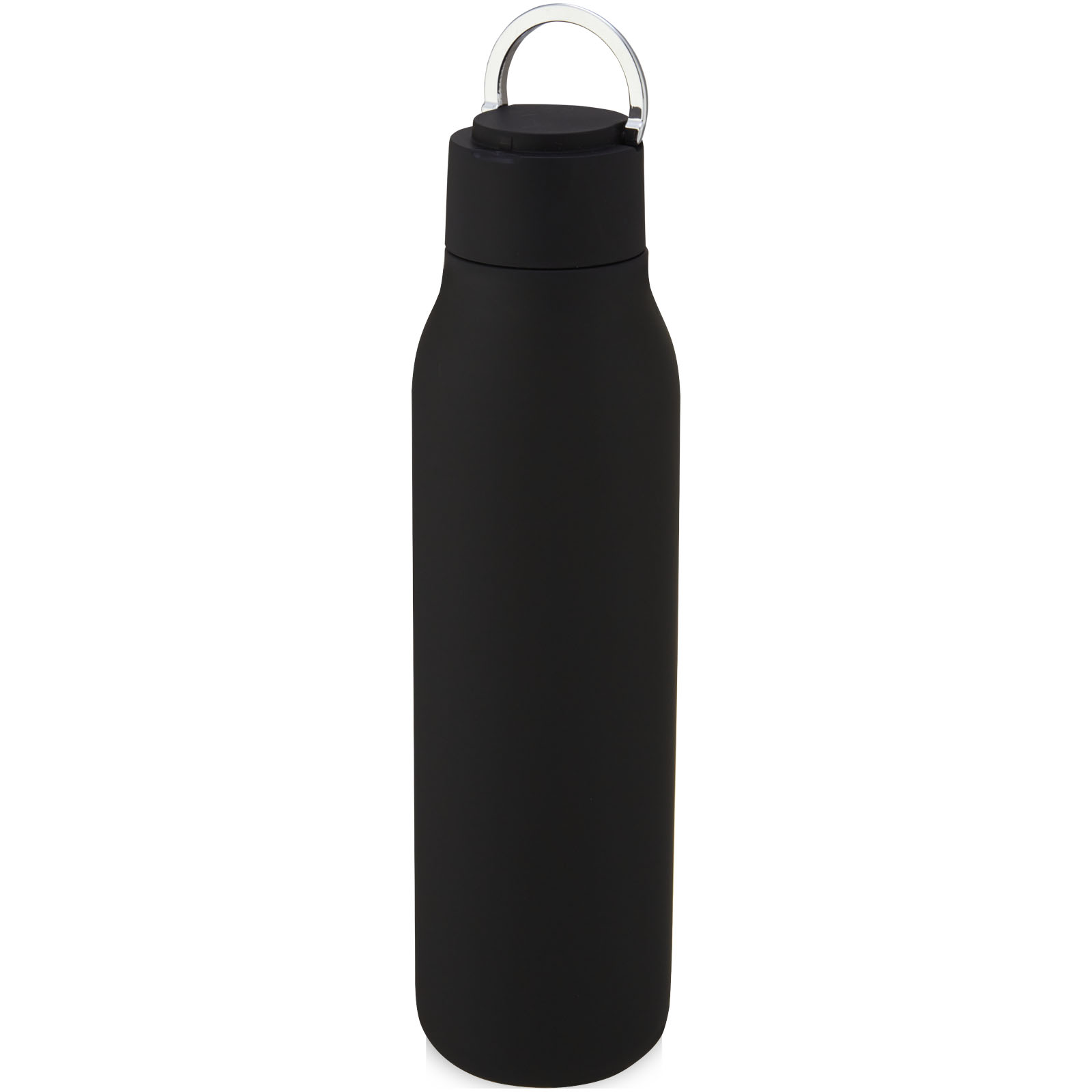Marka 600 ml Kupfer-Vakuum Isolierflasche mit Metallschlaufe schwarz